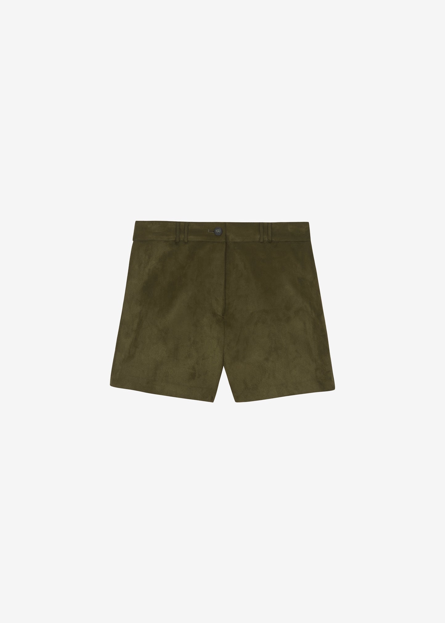 Merida Faux Suede Shorts - Khaki