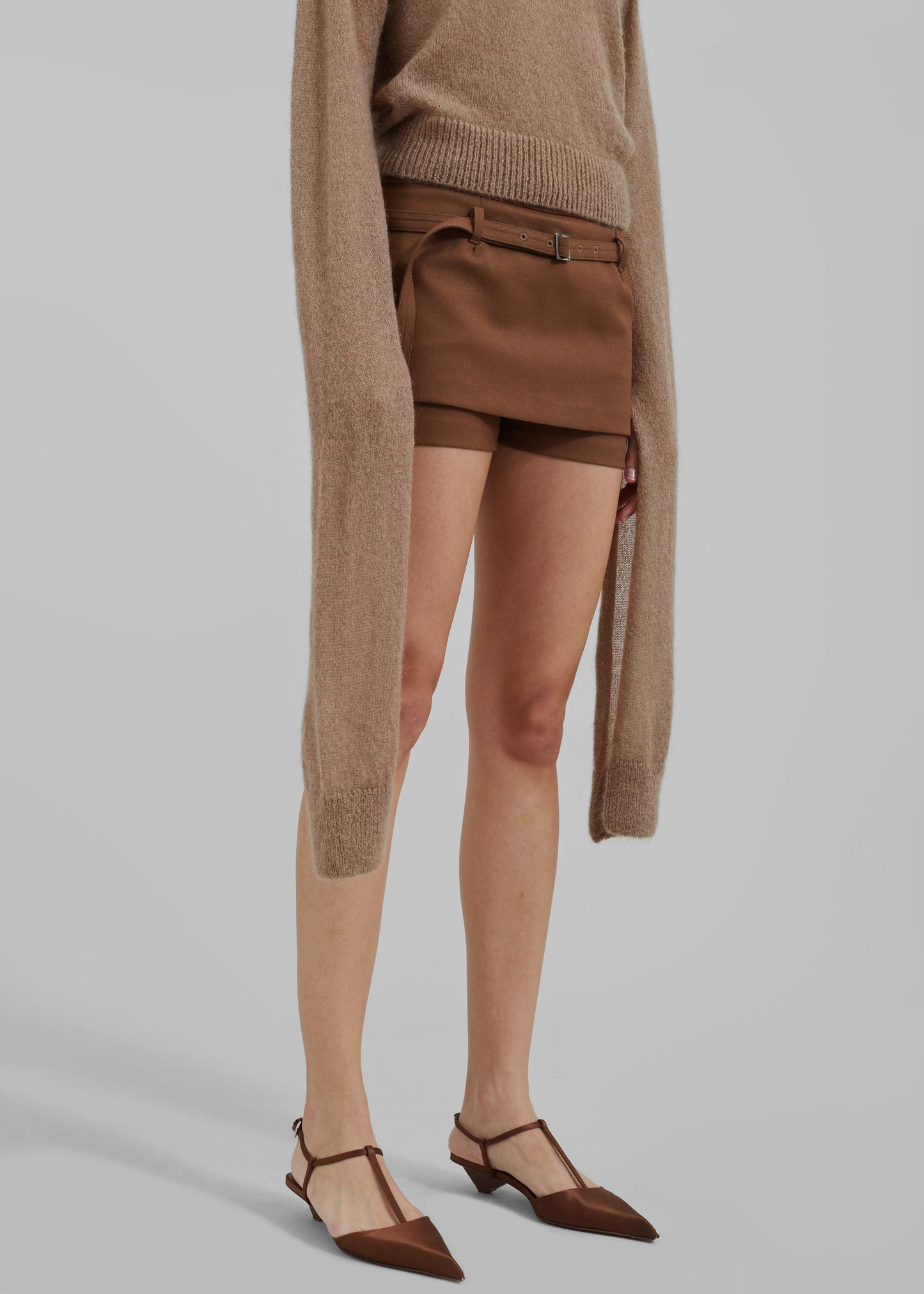 Micka Belted Skort - Brown