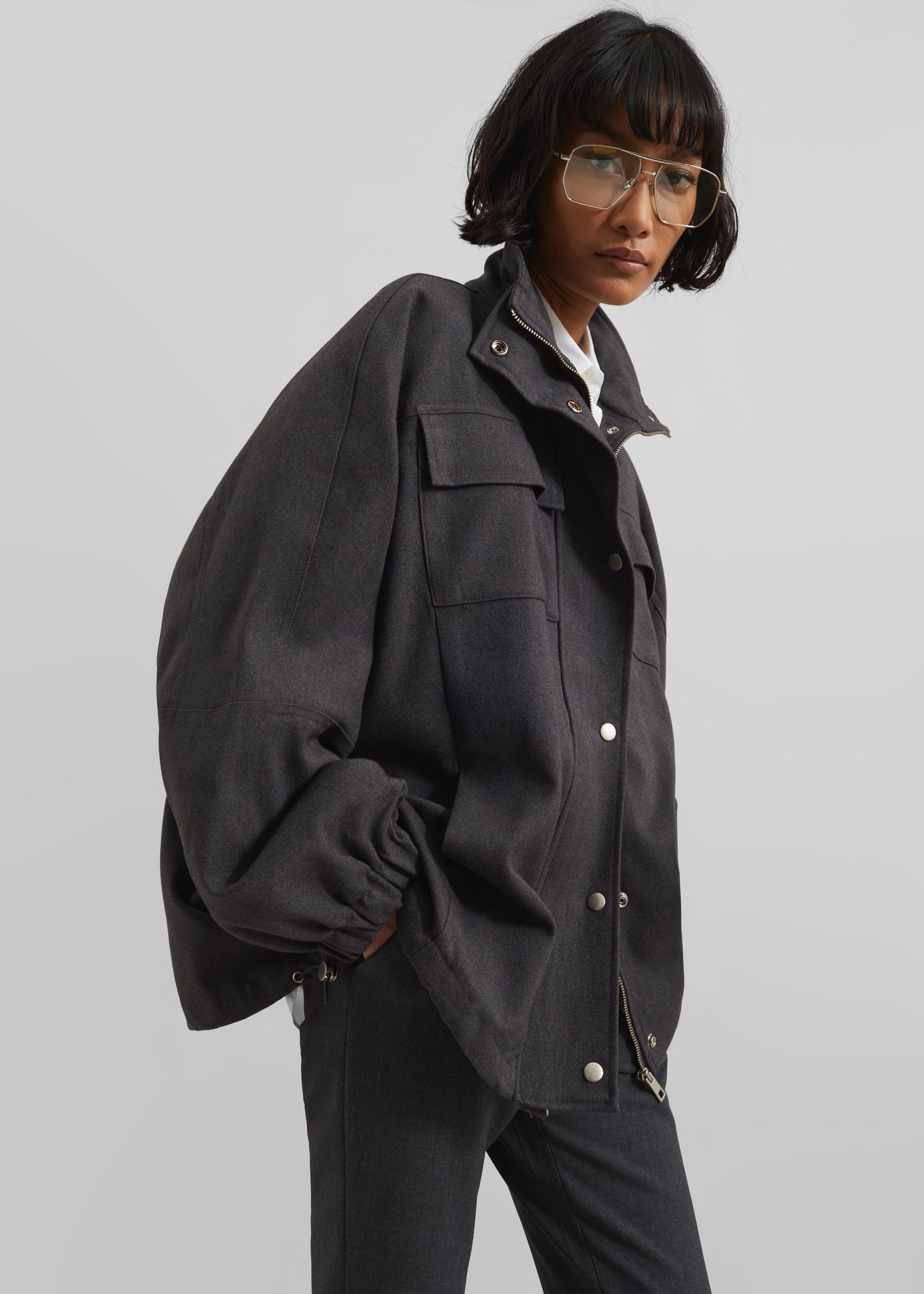 Monroy Utility Jacket - Charcoal