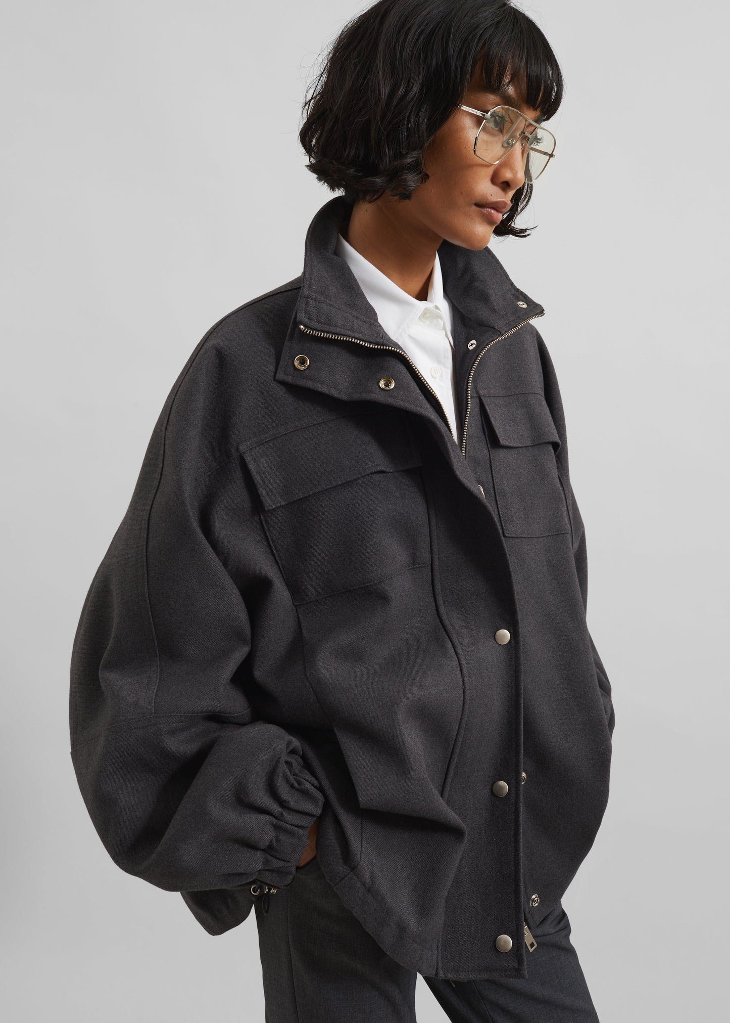 Monroy Utility Jacket - Charcoal