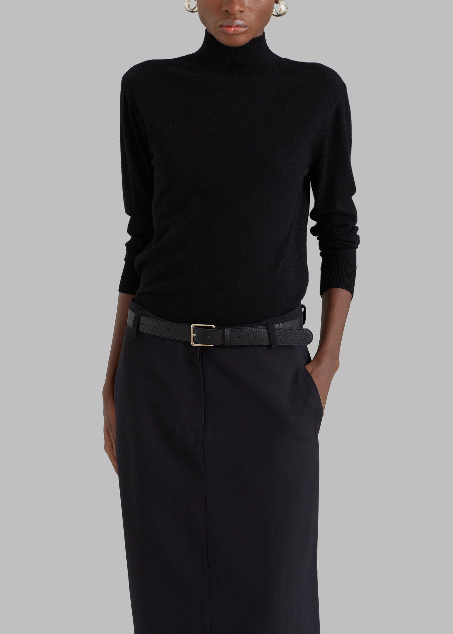 Malvo Long Pencil Skirt - Black