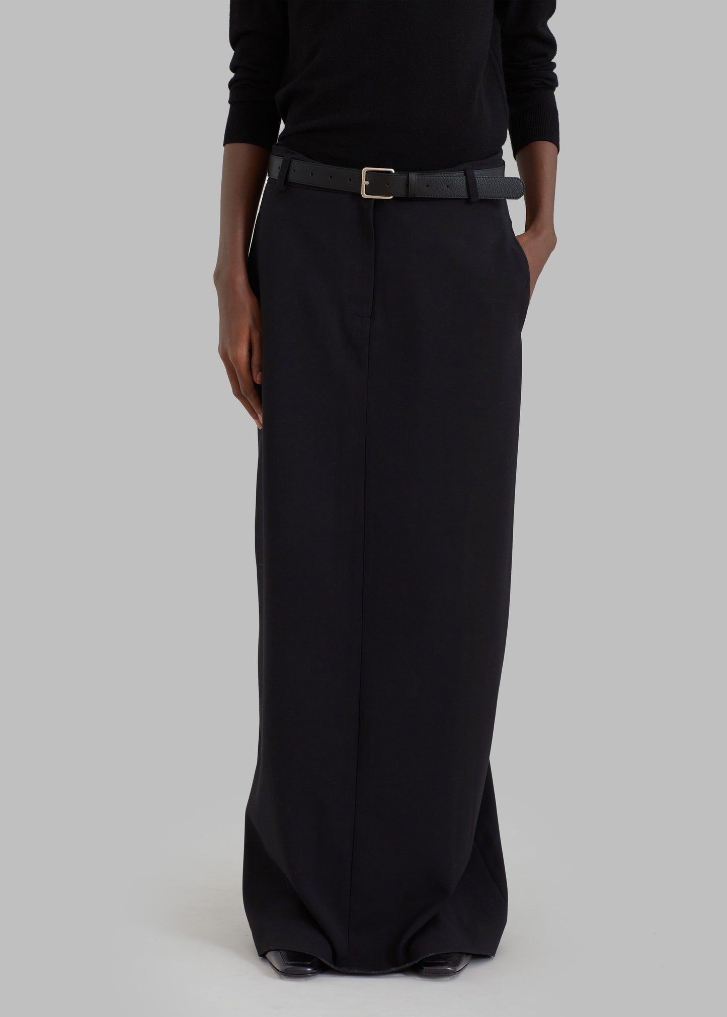 Malvo Long Pencil Skirt - Black