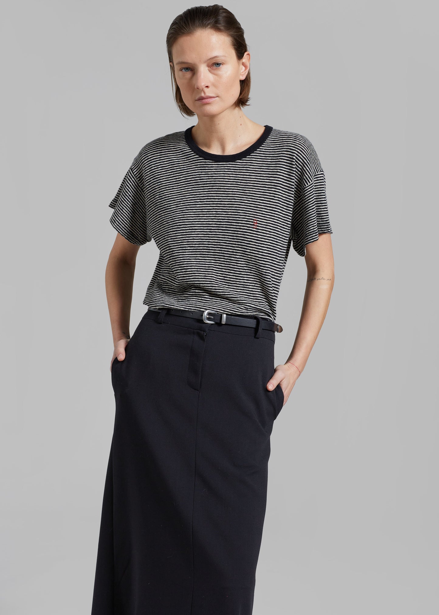 Malvo Long Pencil Skirt - Black