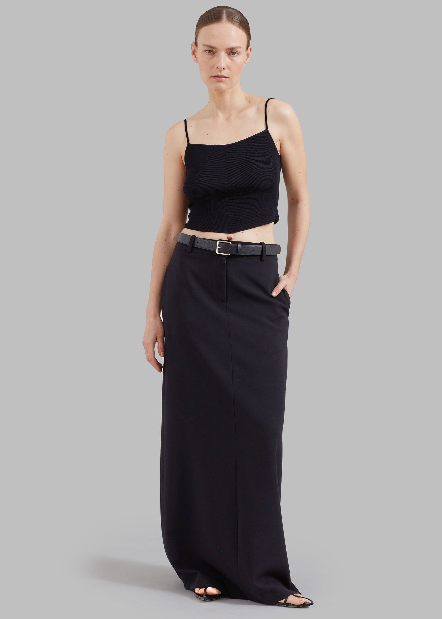 Malvo Long Pencil Skirt - Black