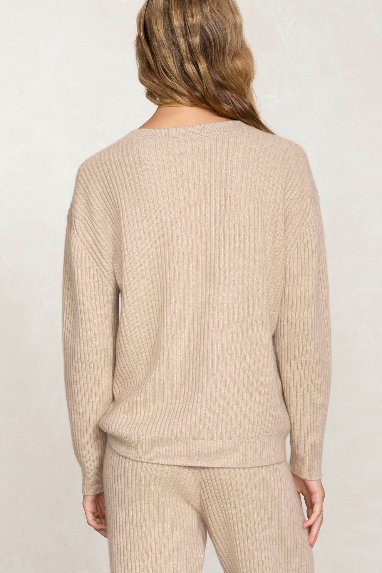 CAMPBELL RIBBED CREWNECK CASHMERE SWEATER