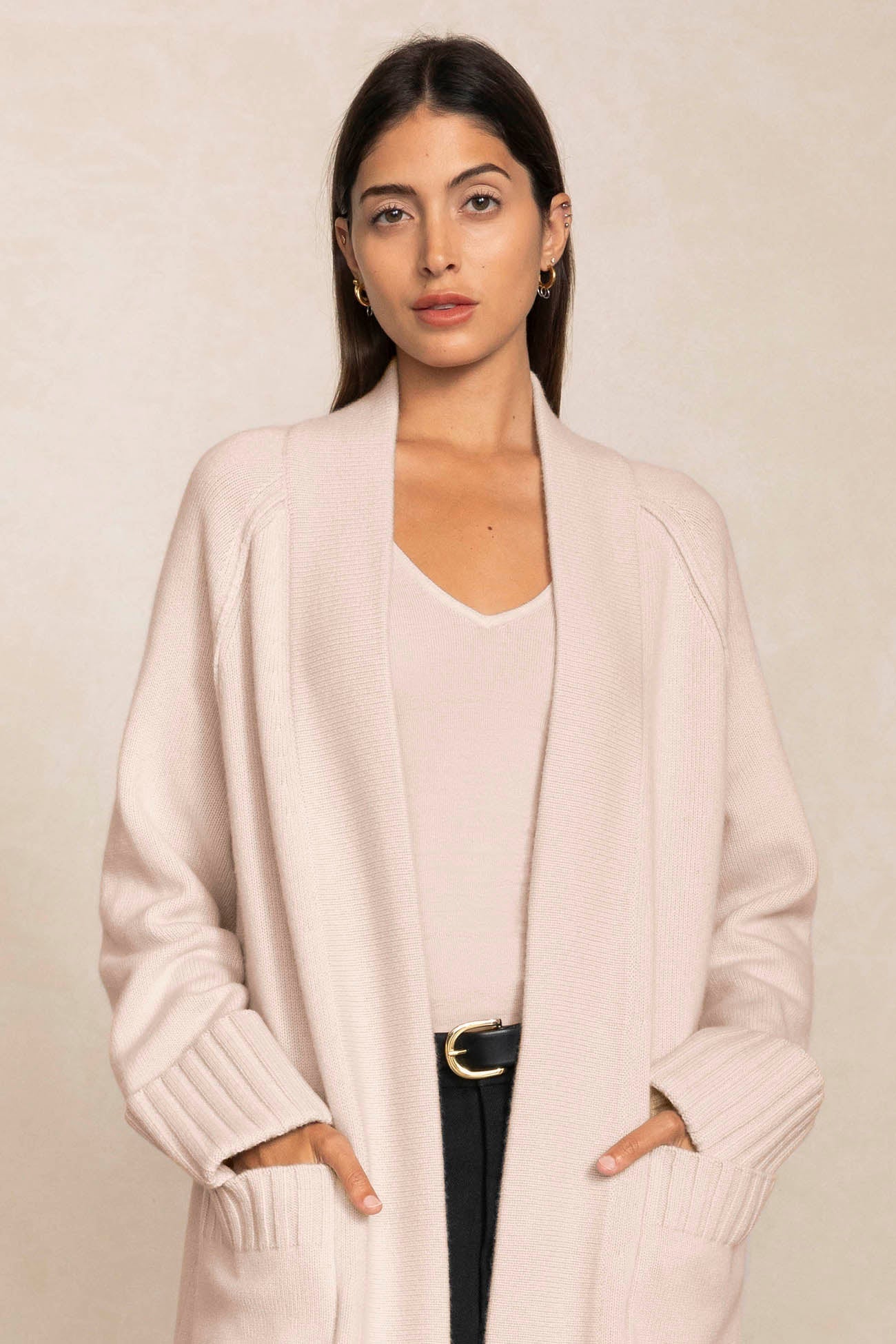 TILYN LONGLINE CASHMERE CARDIGAN