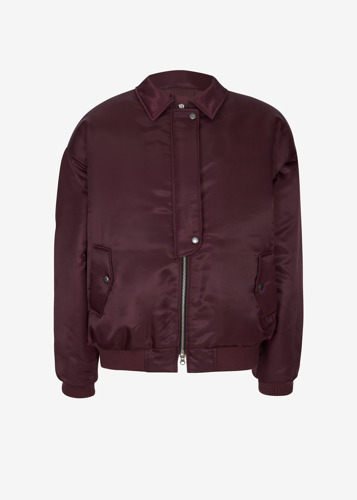 Nalden Padded Bomber Jacket - Burgundy