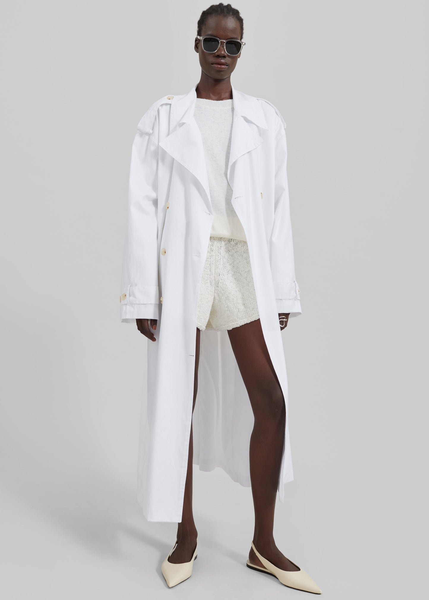 Nara Trench Coat - White