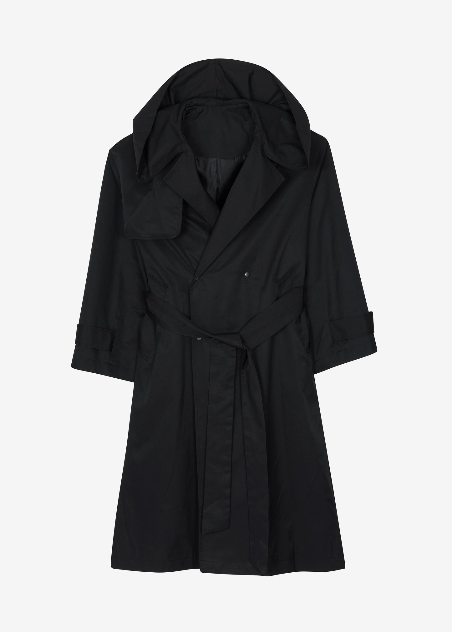 Neiva Hooded Trench Coat - Black