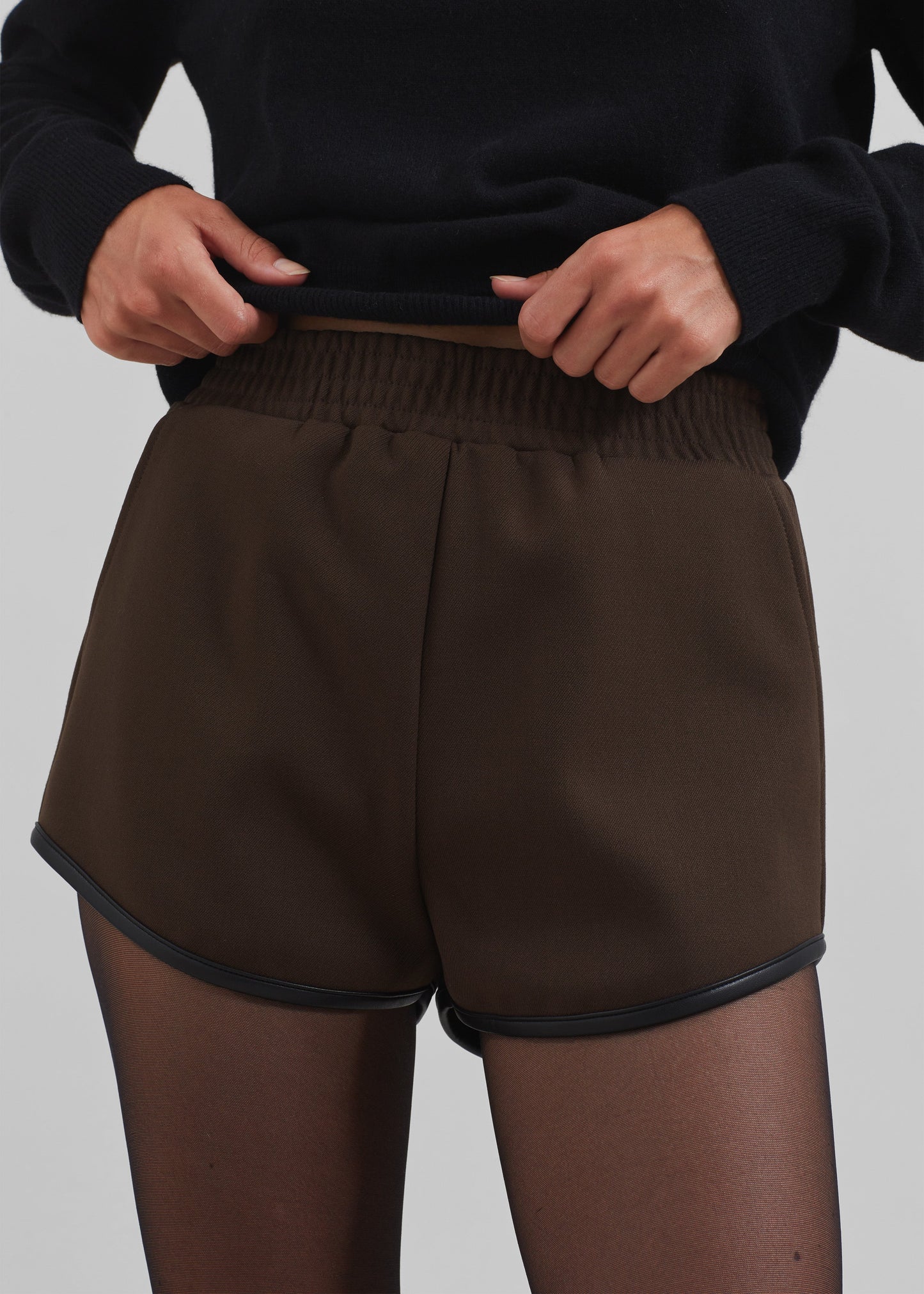 Neri Mini Shorts - Brown