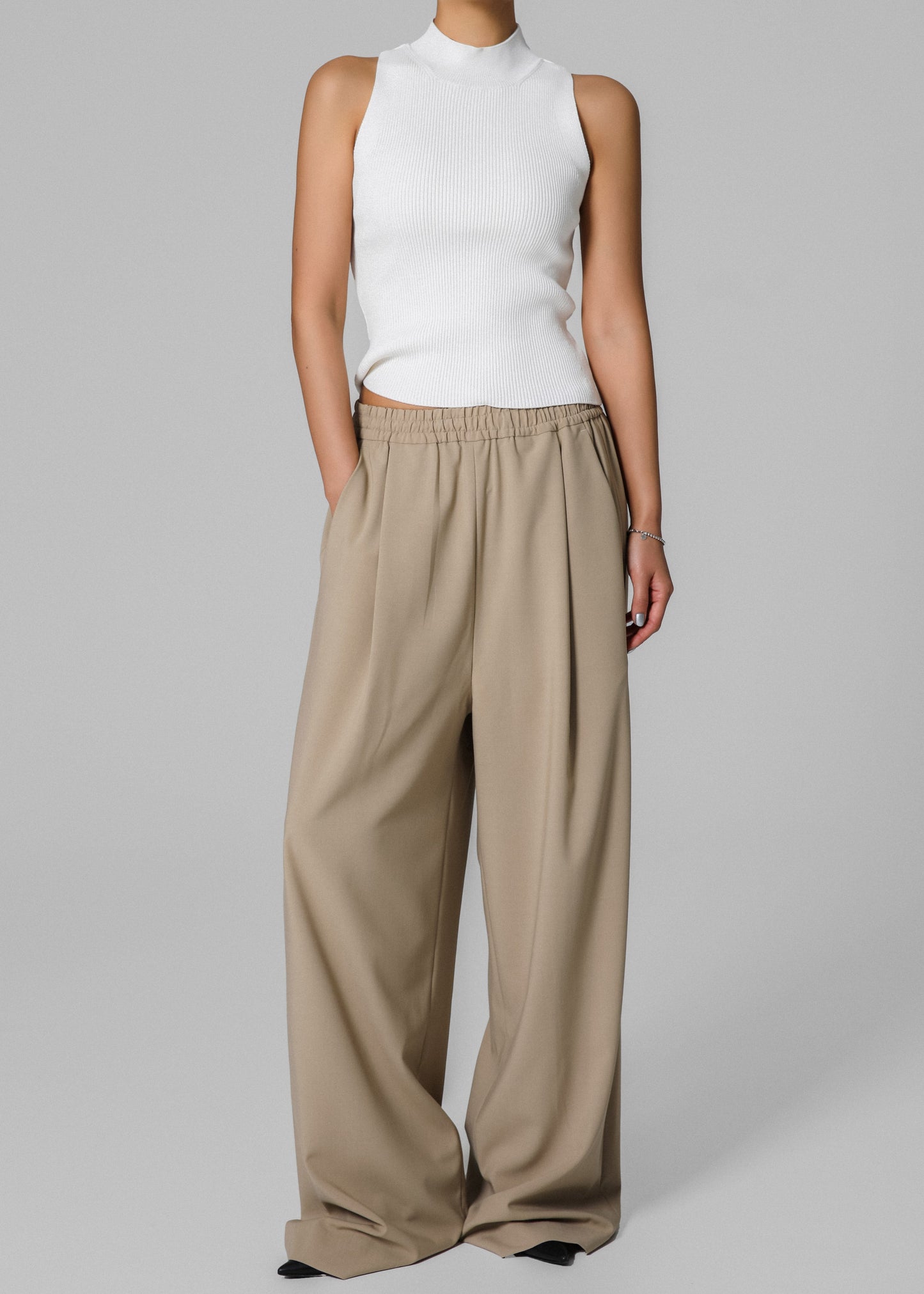 Neva Wide Trousers - Beige