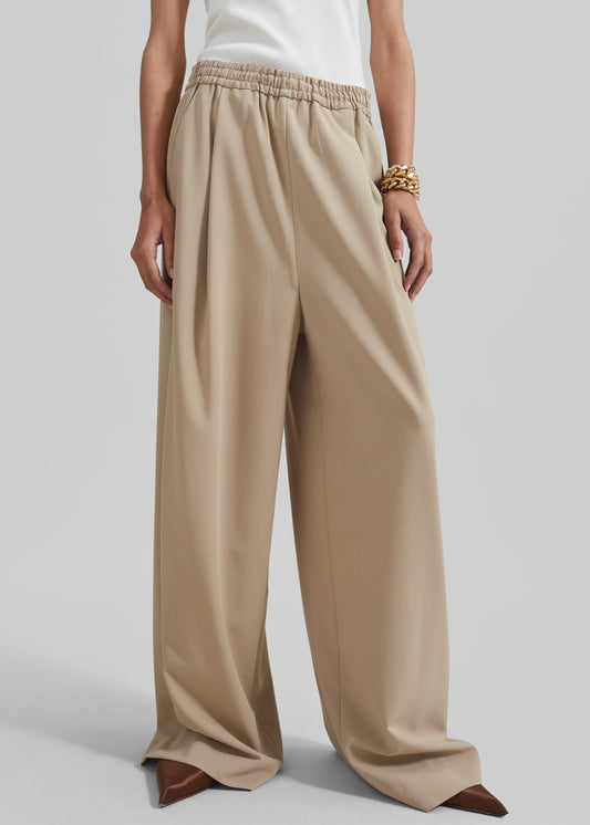 Neva Wide Trousers - Beige