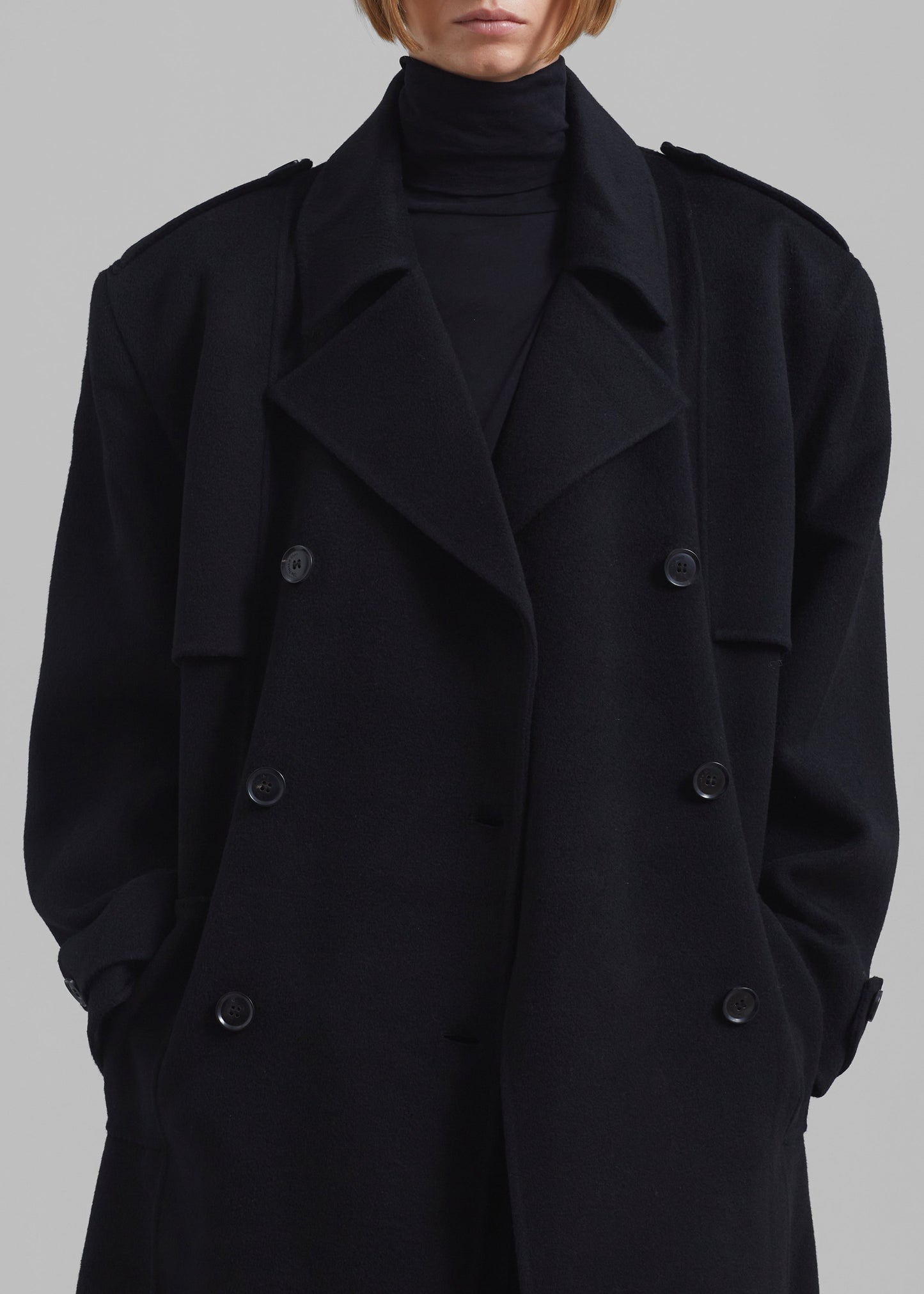 Nikola Padded Trench Coat - Black