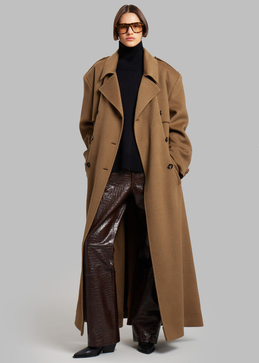 Nikola Padded Trench Coat - Camel