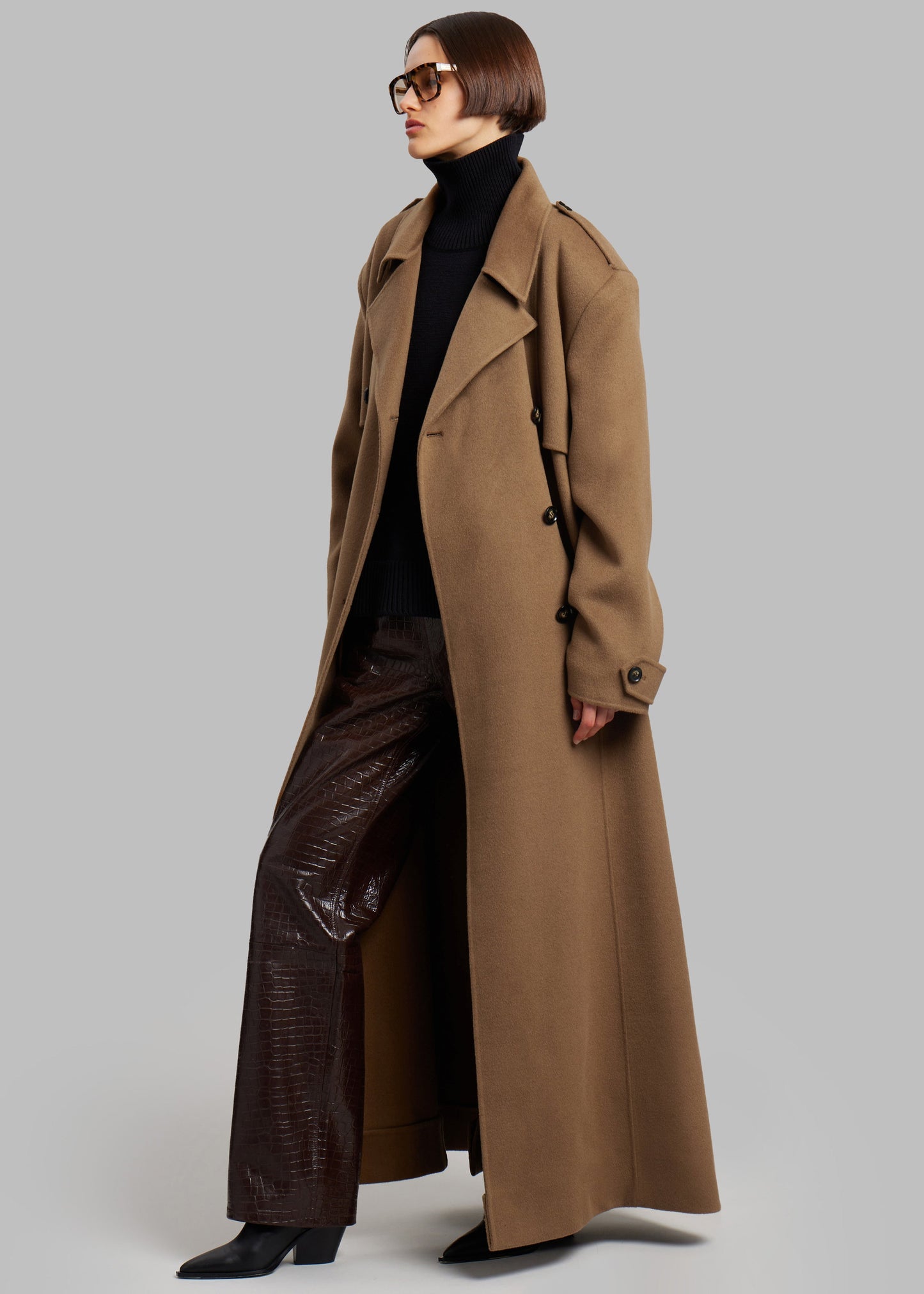 Nikola Padded Trench Coat - Camel