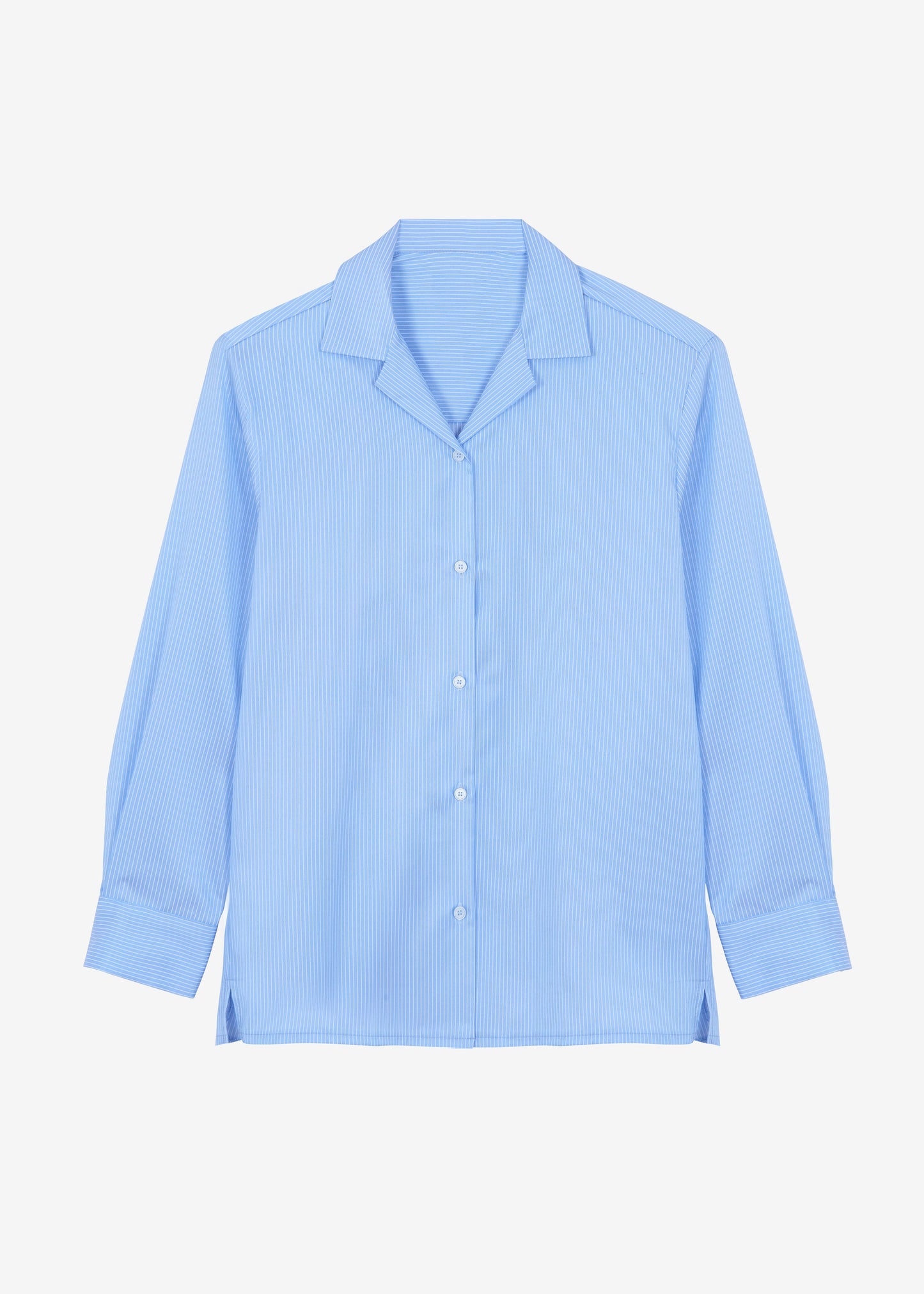 Noah Padded Button Up Shirt - Blue Pinstripe