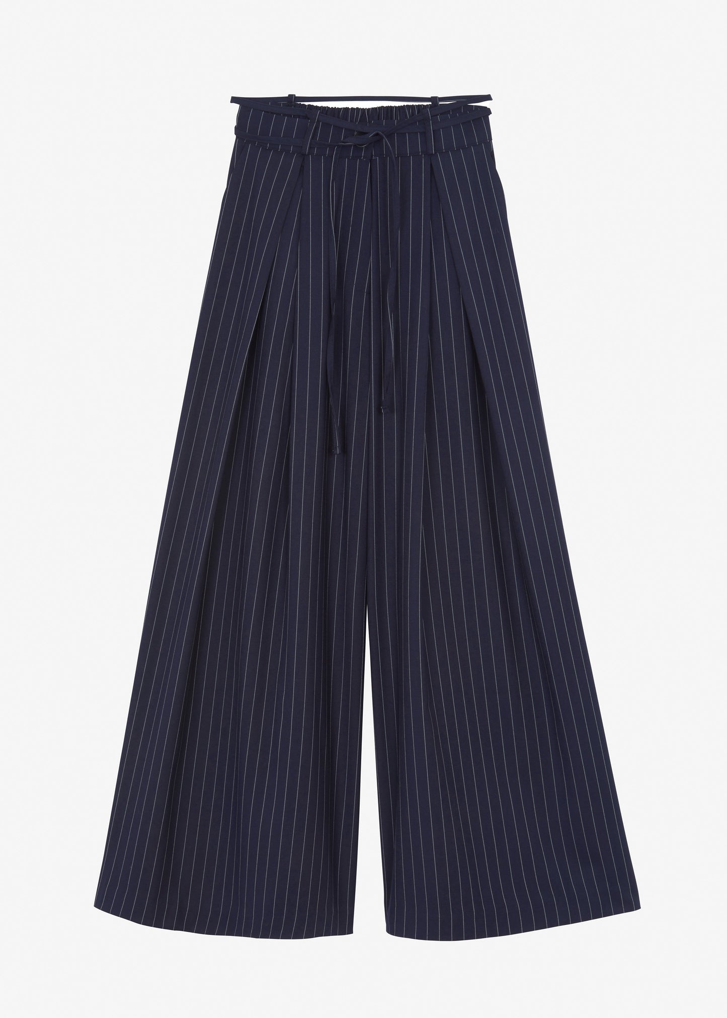 Noor Wide Pants - Navy Pinstripe