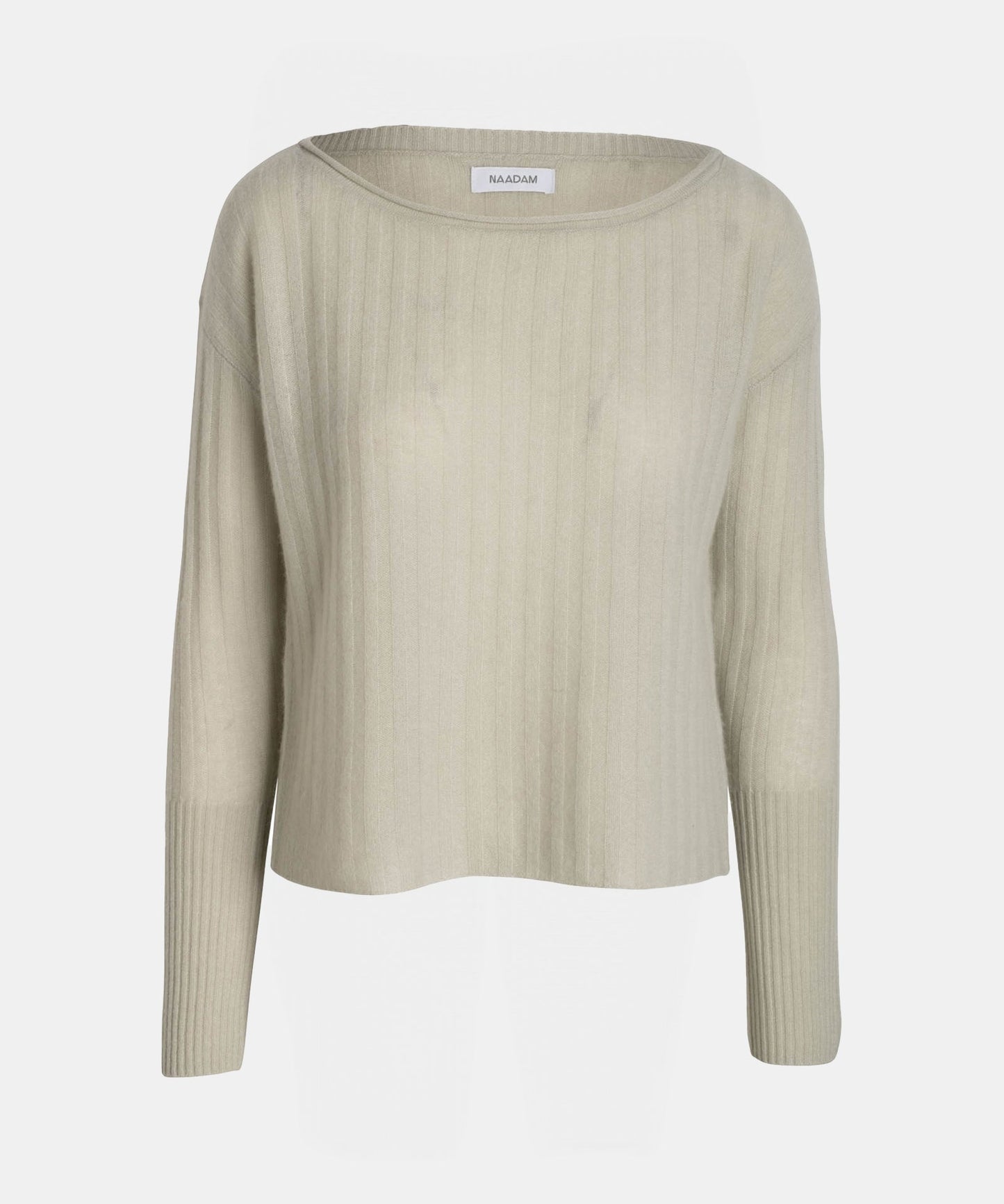 Lightweight Cashmere Rib Boatneck Sweater