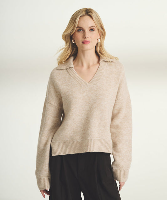 Super Luxe Cashmere Marled Polo