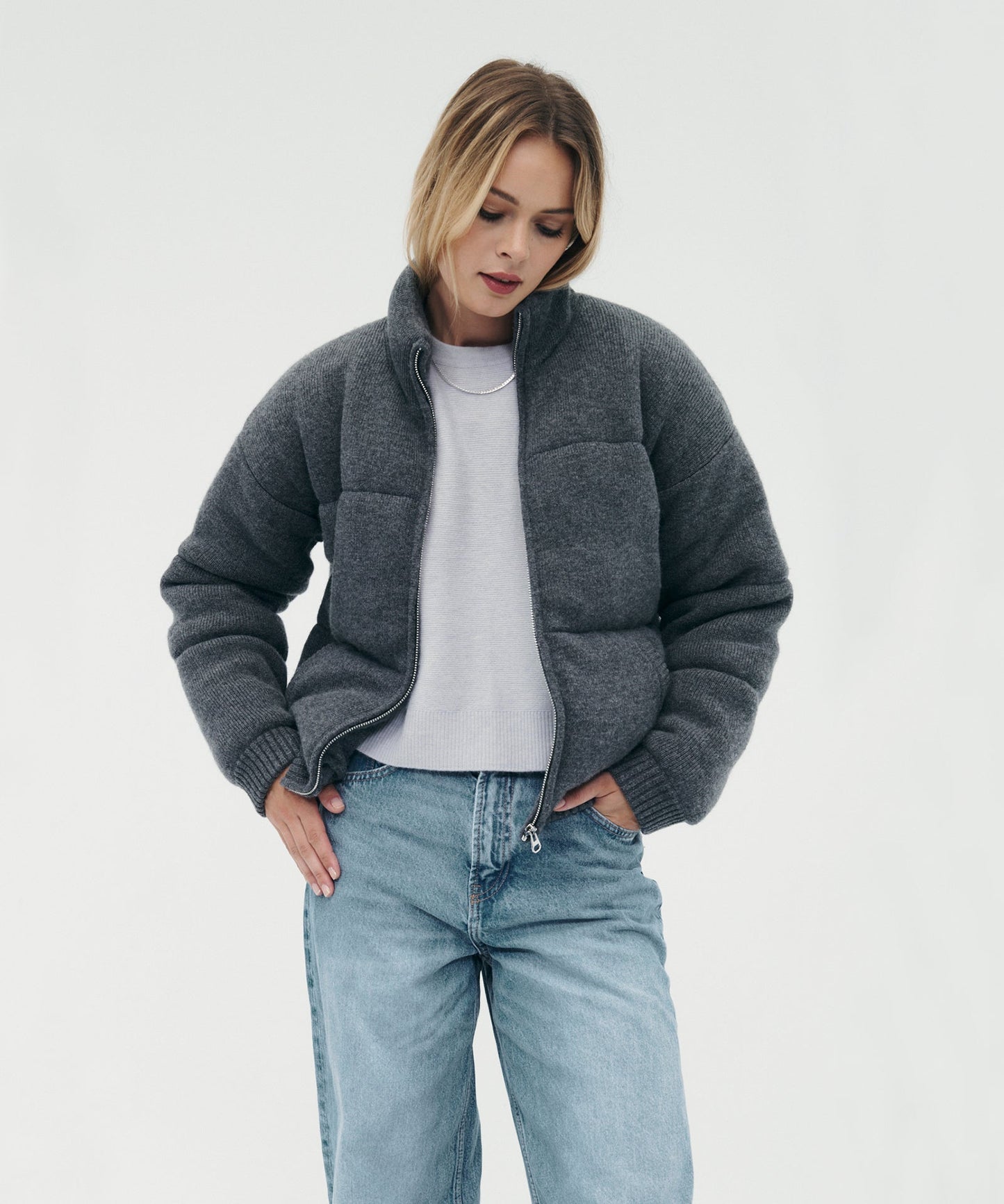 Merino Cashmere Puffer Jacket