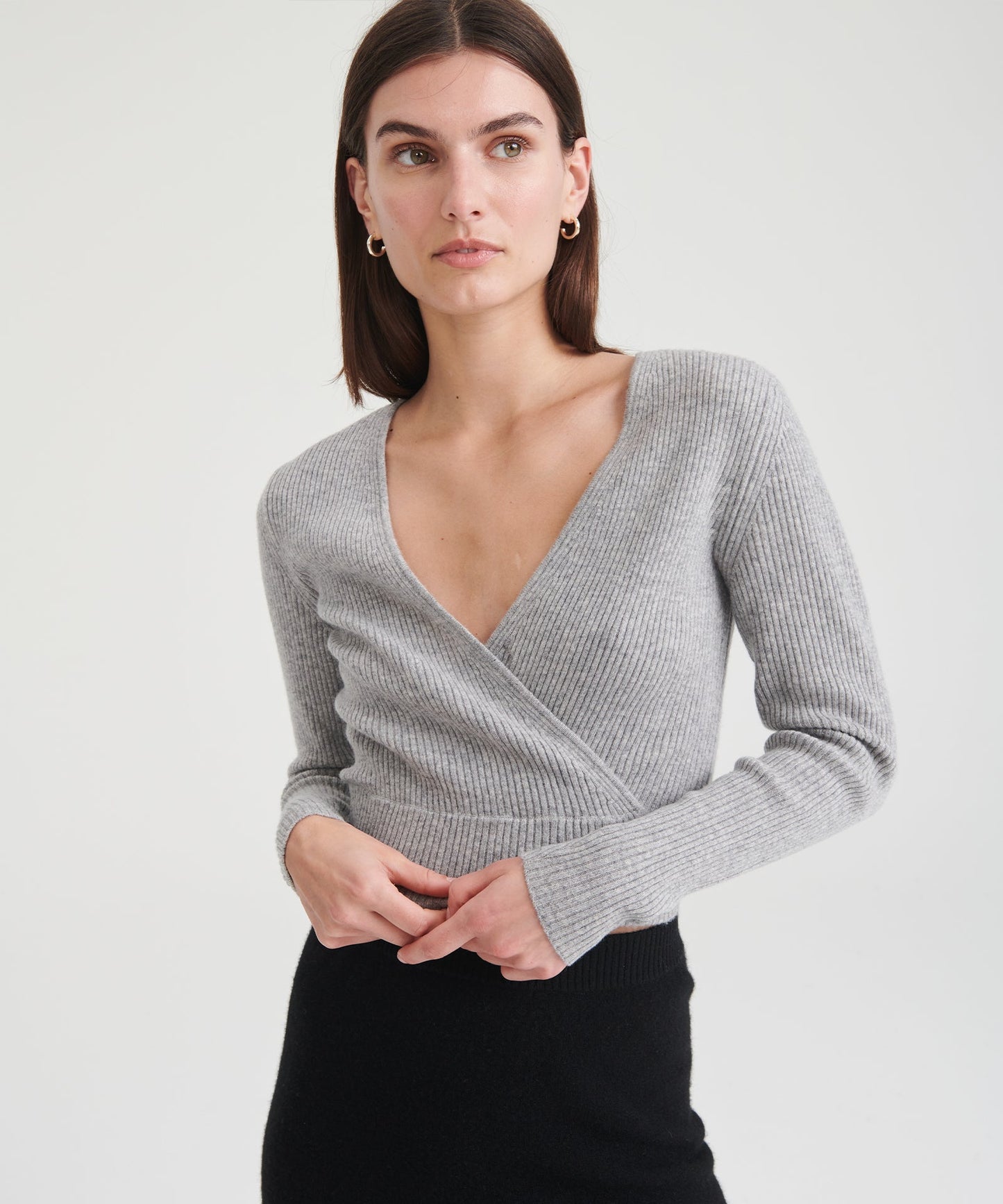 Signature Cashmere Crossover Sweater