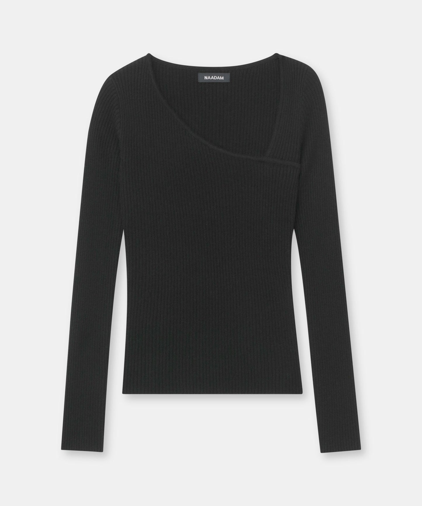 Signature Cashmere Fitted Asymmetrical Sweater