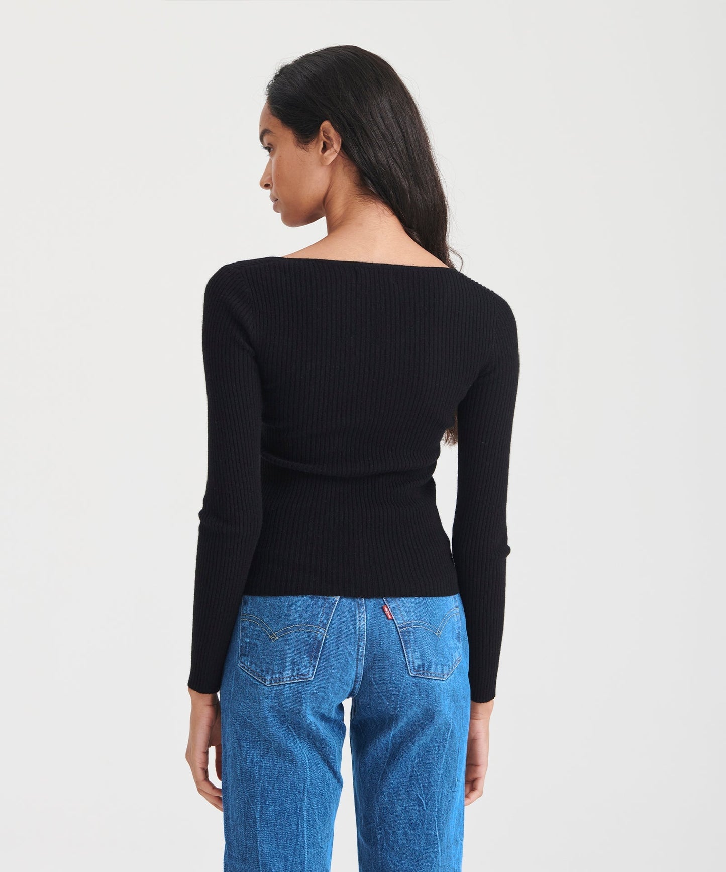 Signature Cashmere Fitted Asymmetrical Sweater