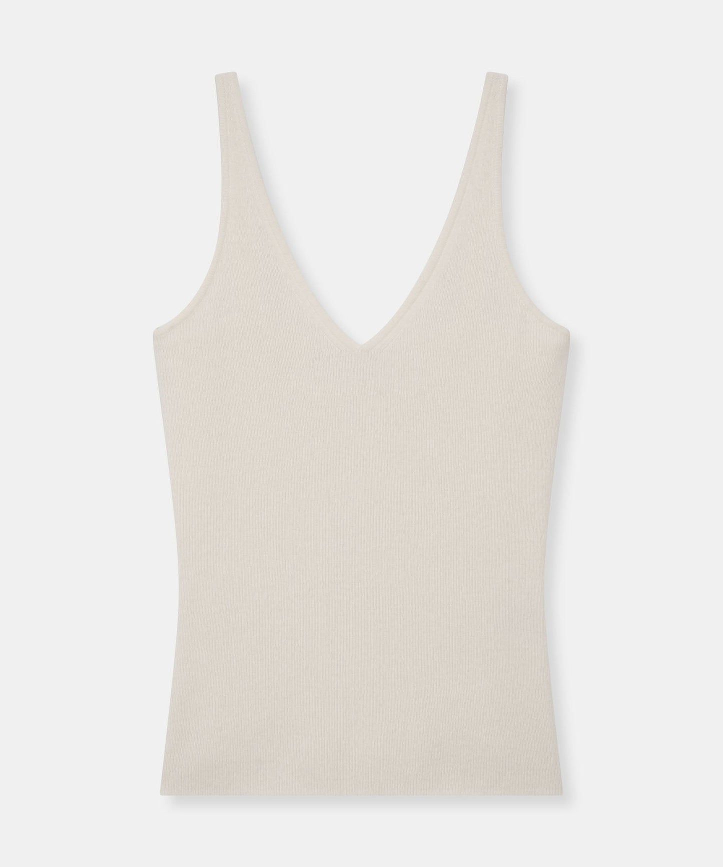 Signature Cashmere Ribbed V-Neck Tank