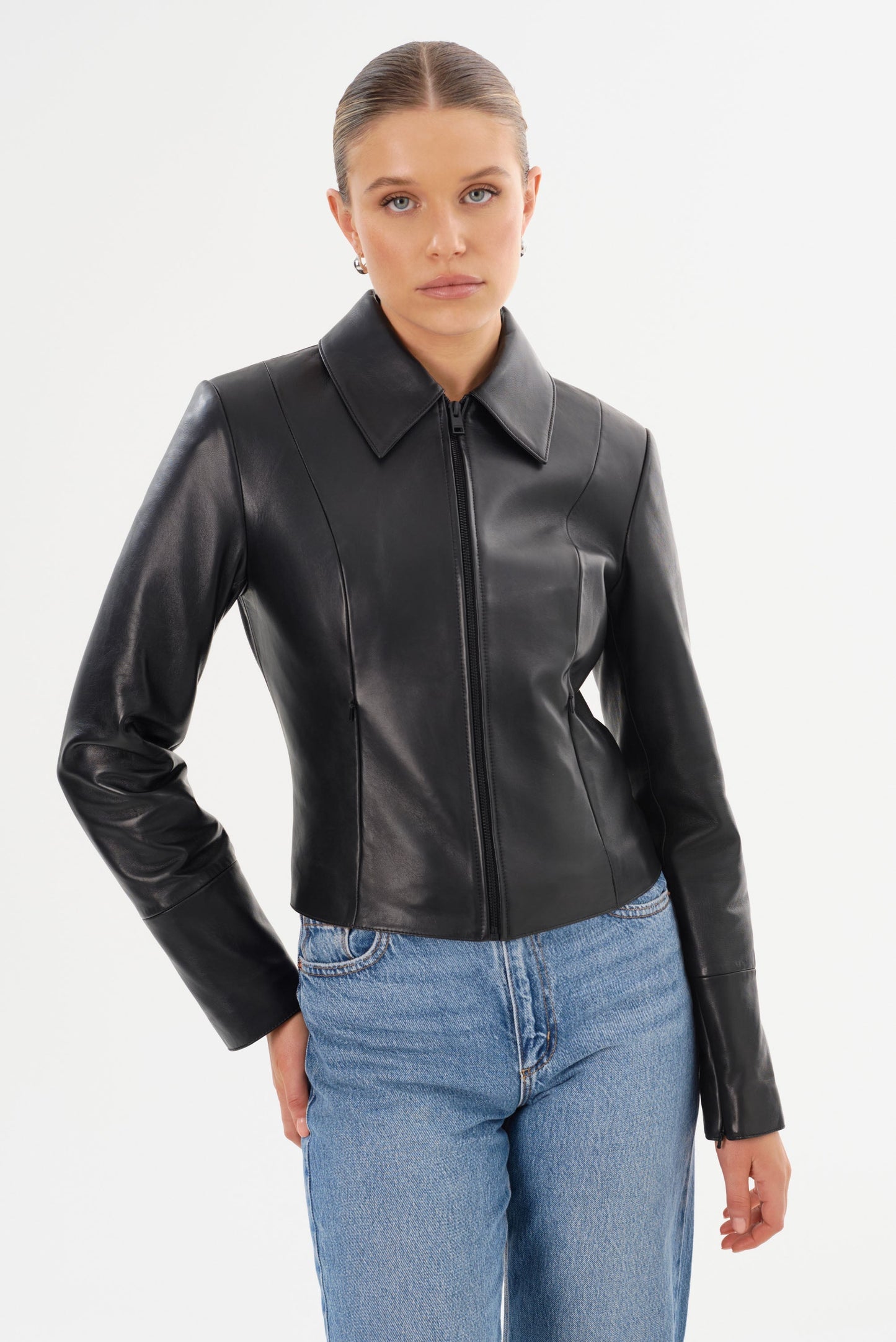 OCEANA | Fitted Leather Jacket