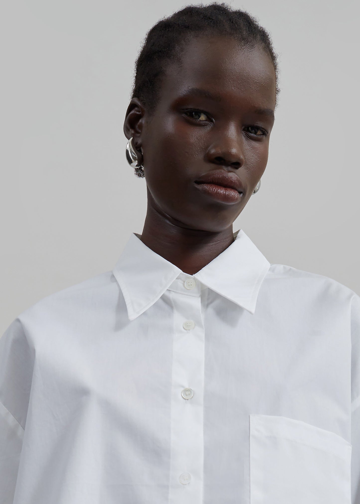 Odem Cropped Shirt - White