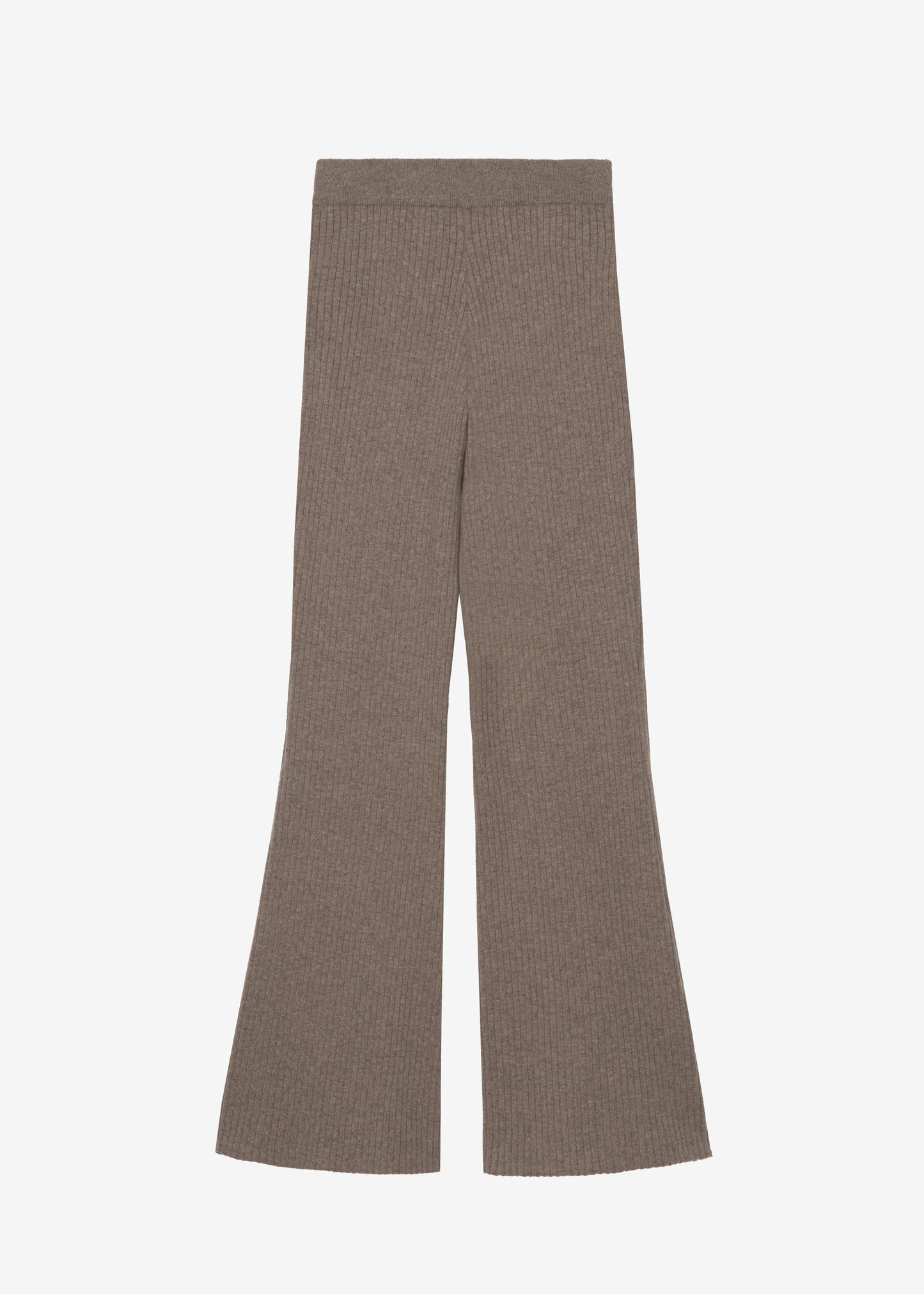 Odense Ribbed Flared Pants - Brown