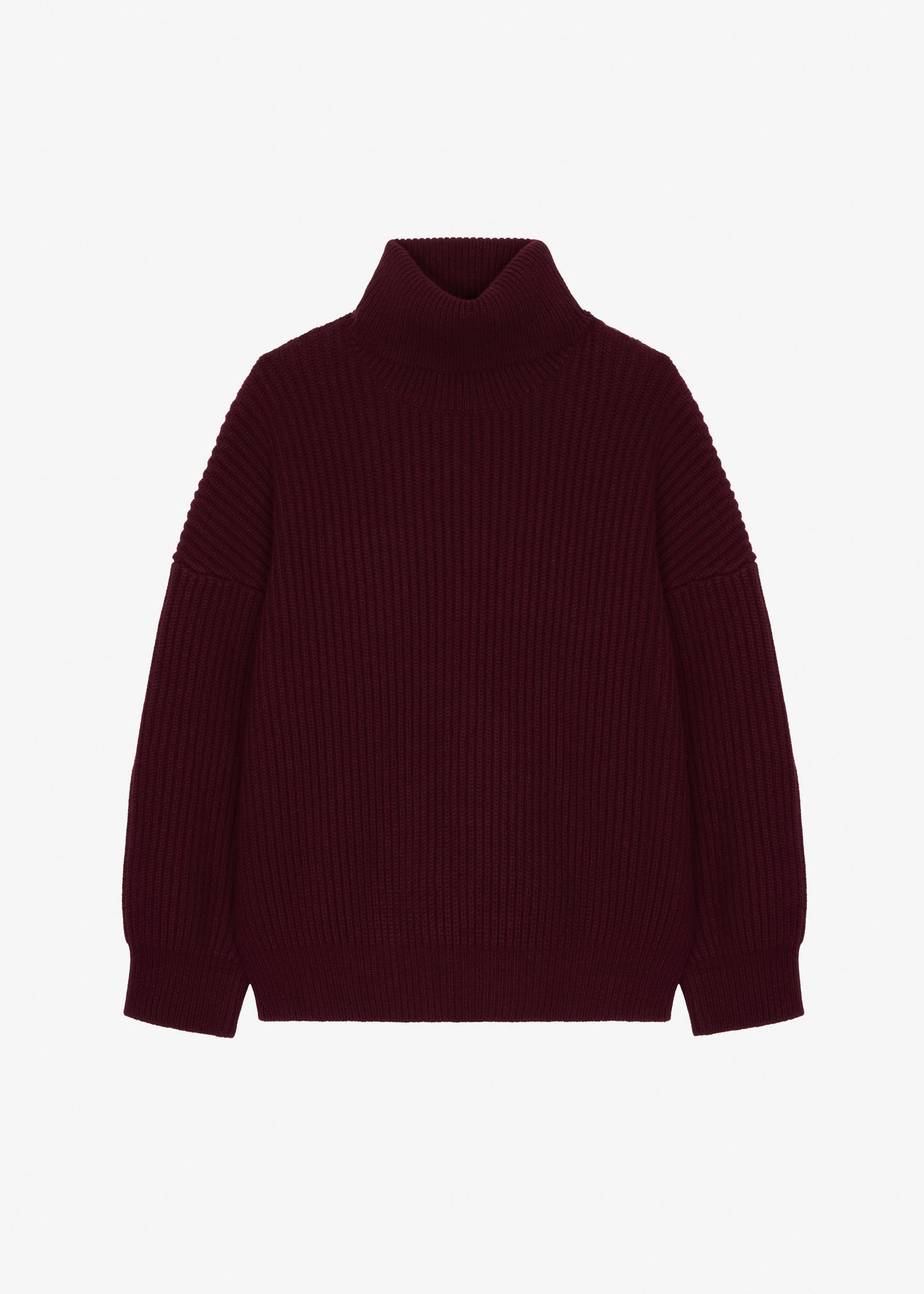 Olney Oversized Wool Turtleneck - Burgundy