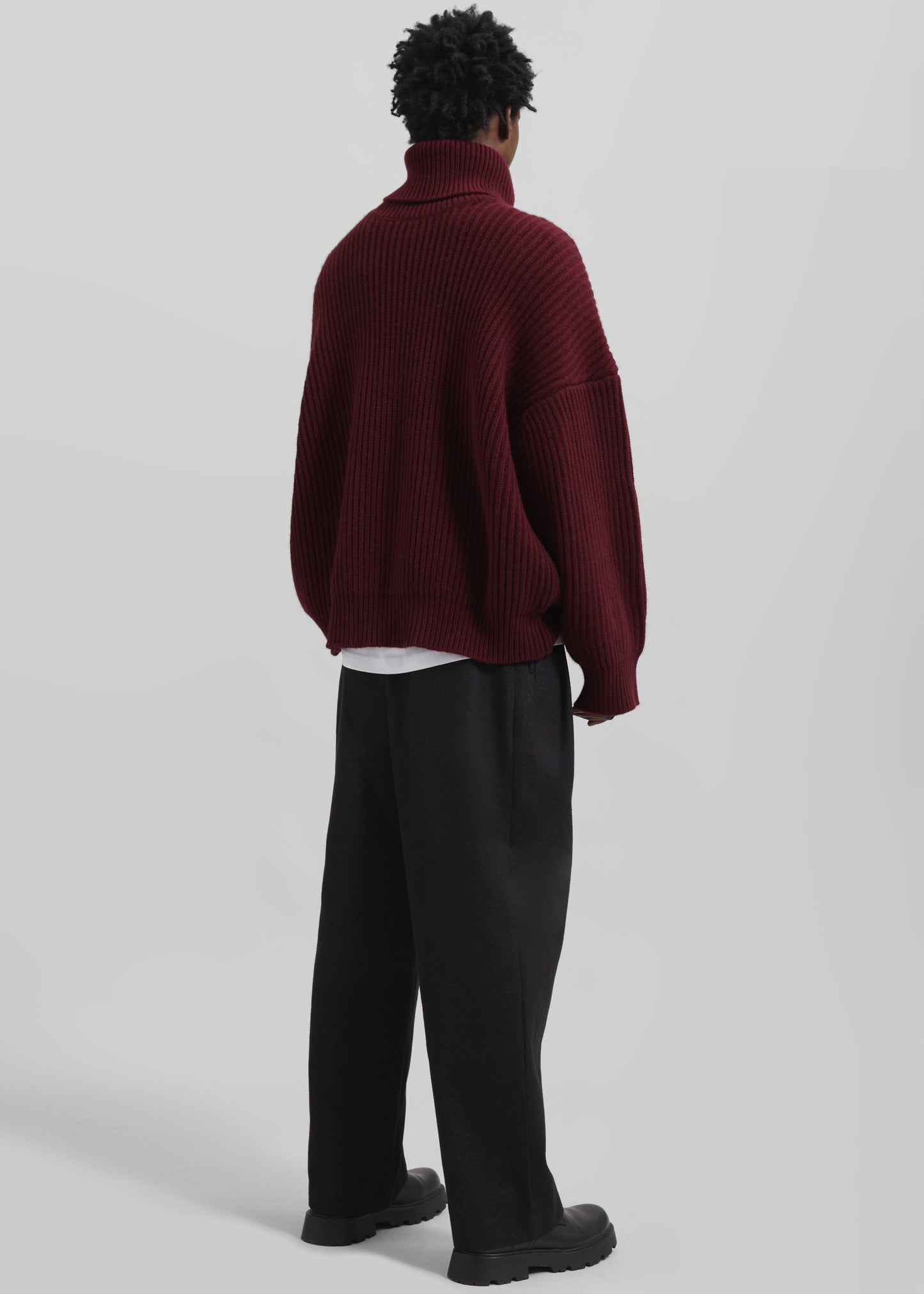 Olney Oversized Wool Turtleneck - Burgundy