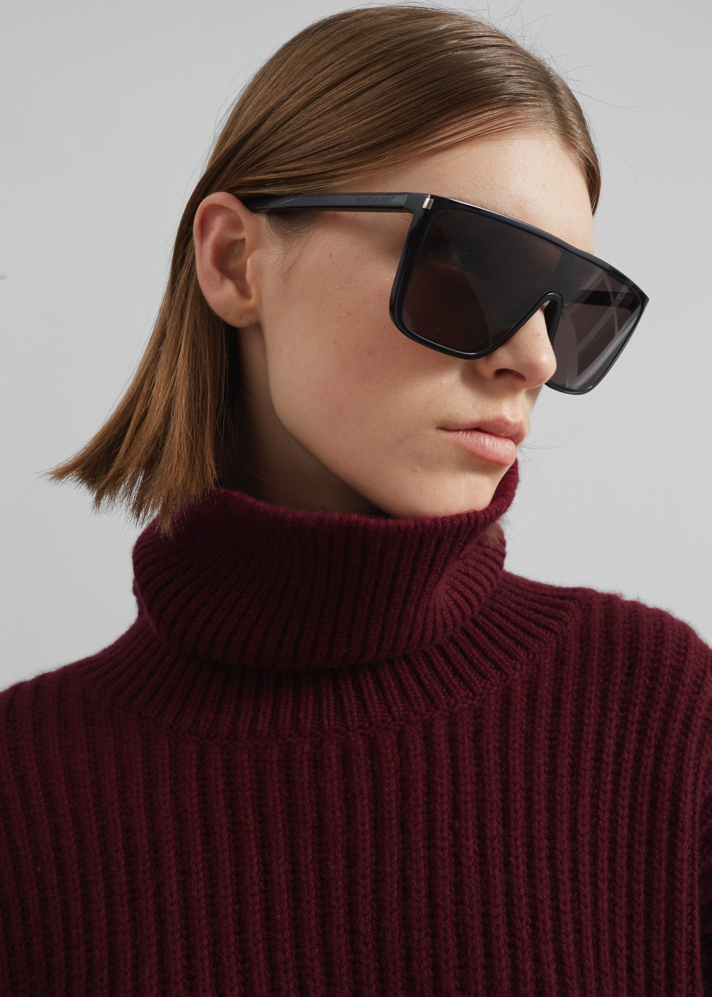 Olney Oversized Wool Turtleneck - Burgundy