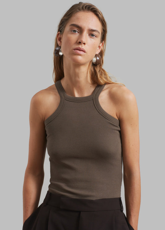 Omi Halter Tank Top - Brown