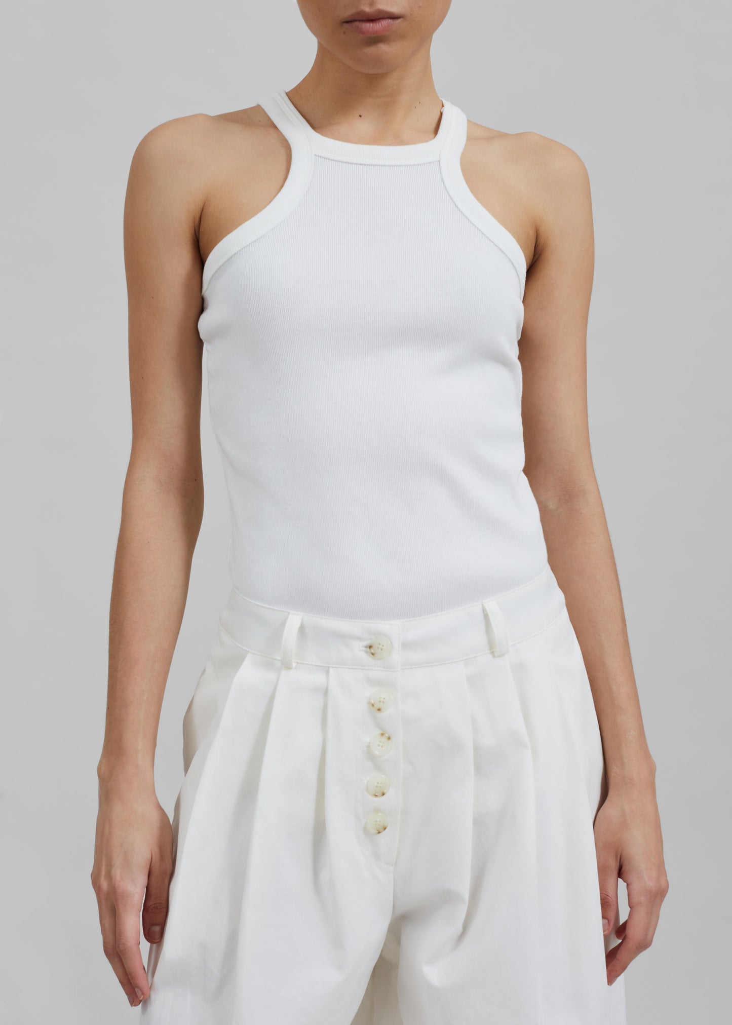 Omi Halter Tank Top - White