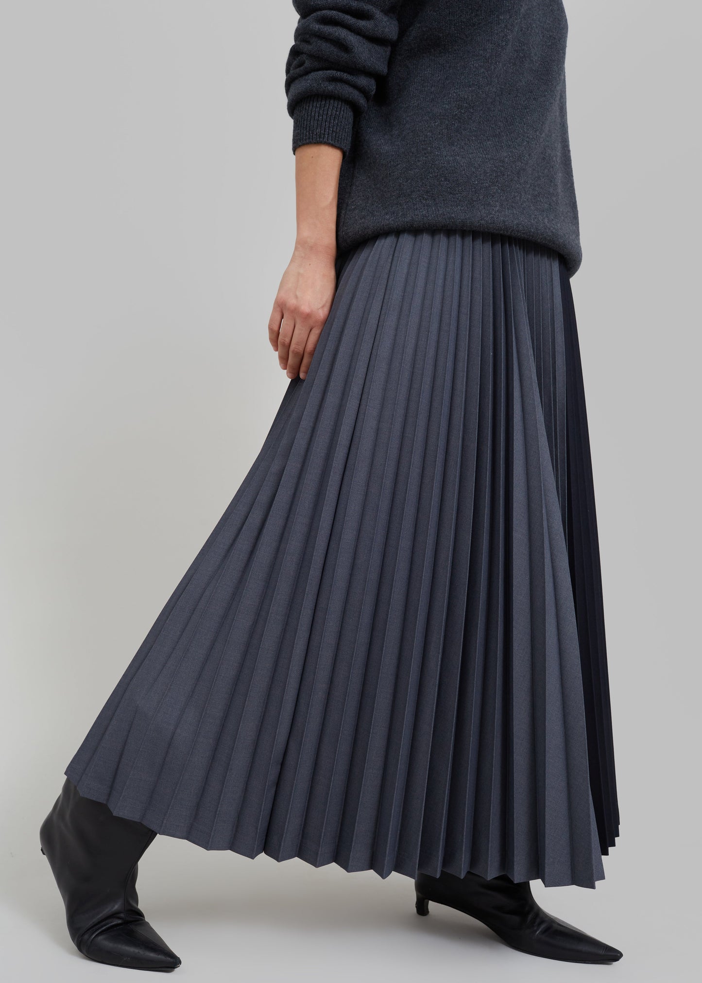 Orem Pleated Skirt - Charcoal