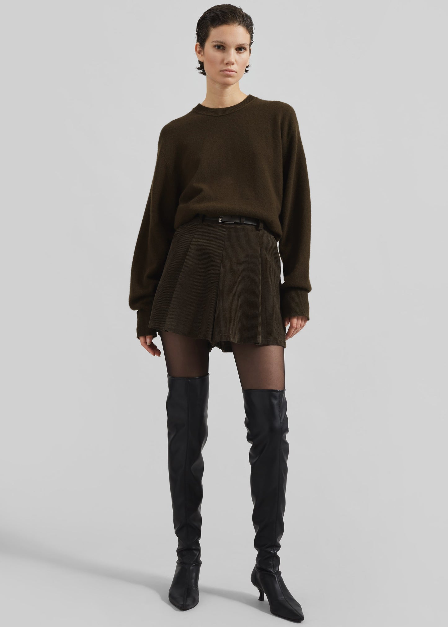 Oreni Corduroy Skort - Khaki