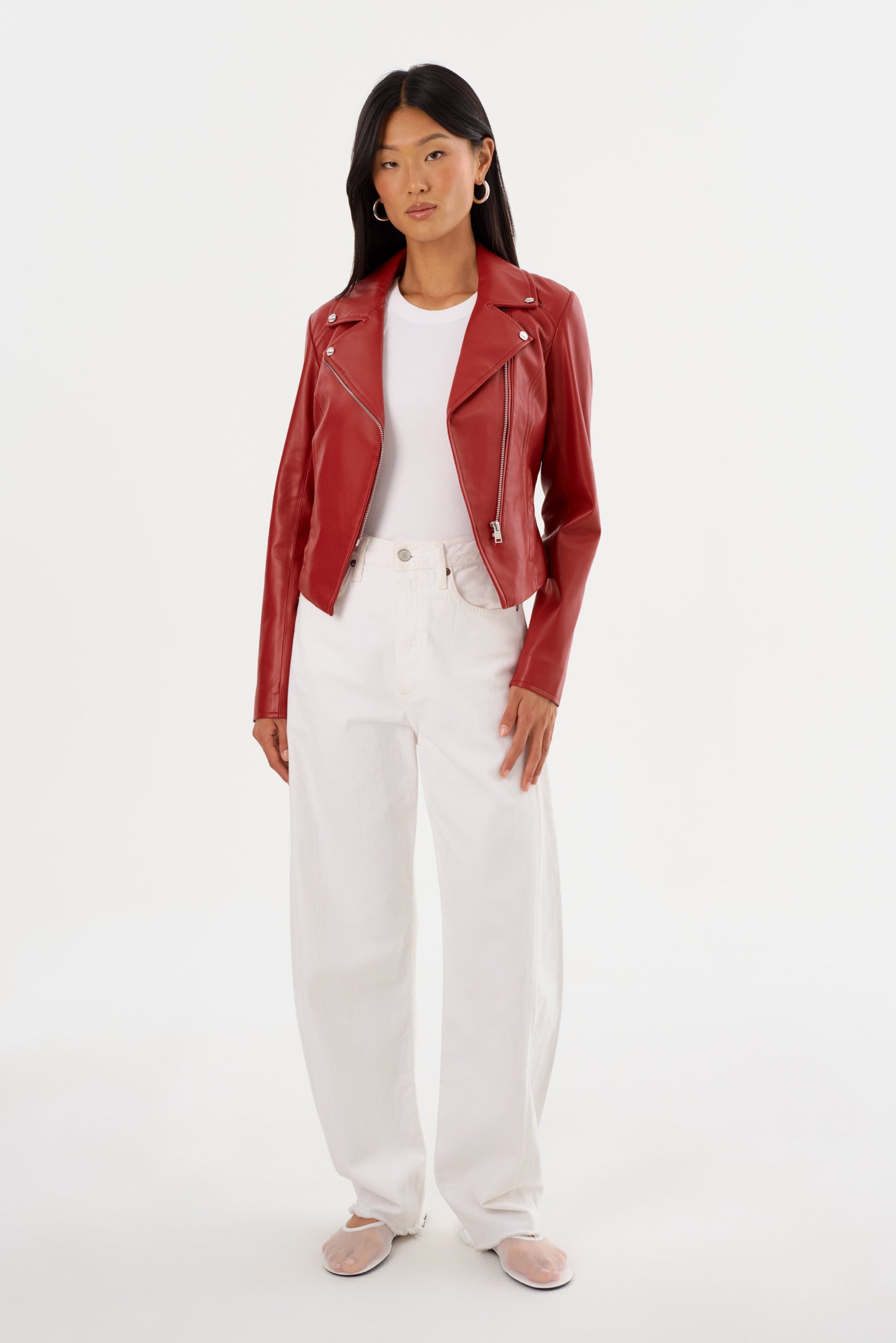 PASCALE | Fitted Faux Leather Jacket