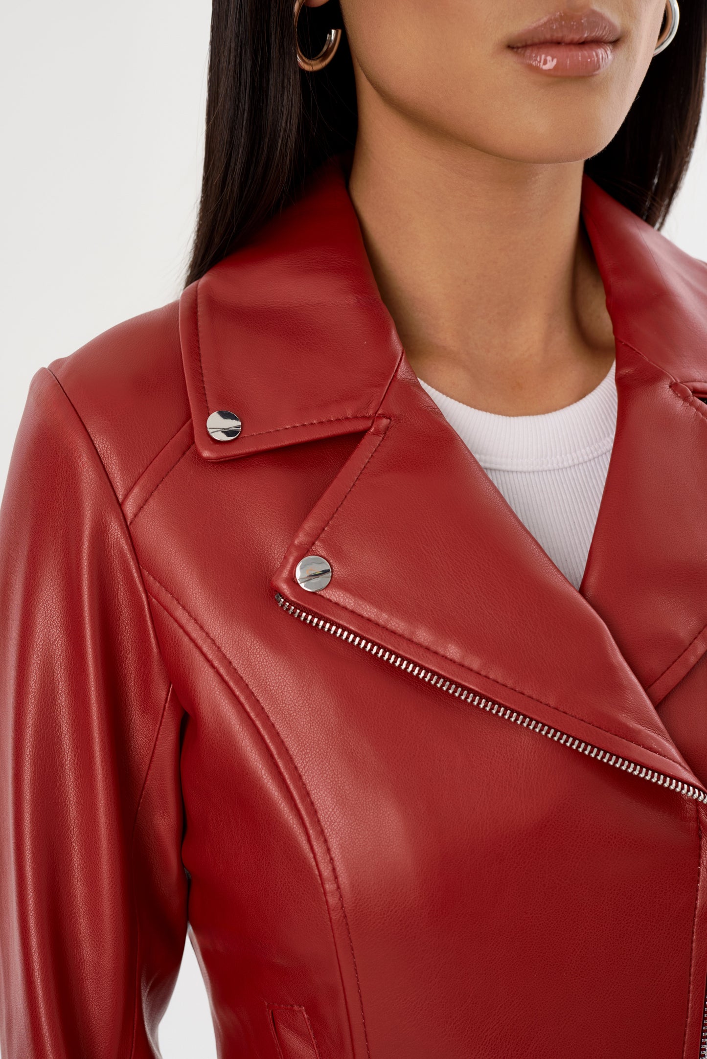 PASCALE | Fitted Faux Leather Jacket