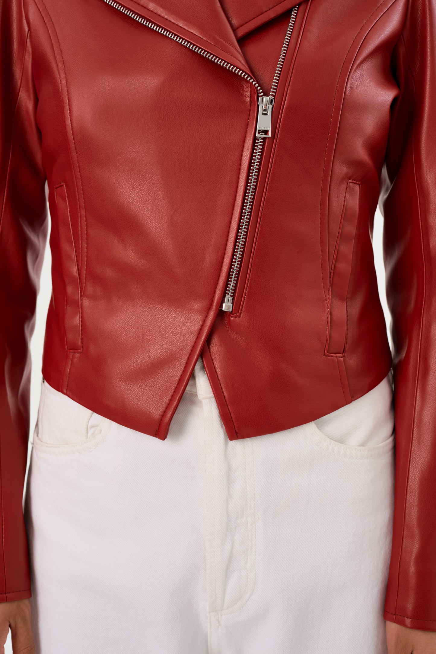 PASCALE | Fitted Faux Leather Jacket