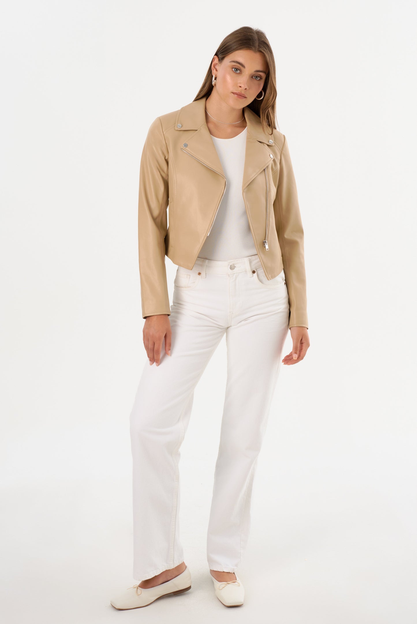 PASCALE | Fitted Faux Leather Jacket