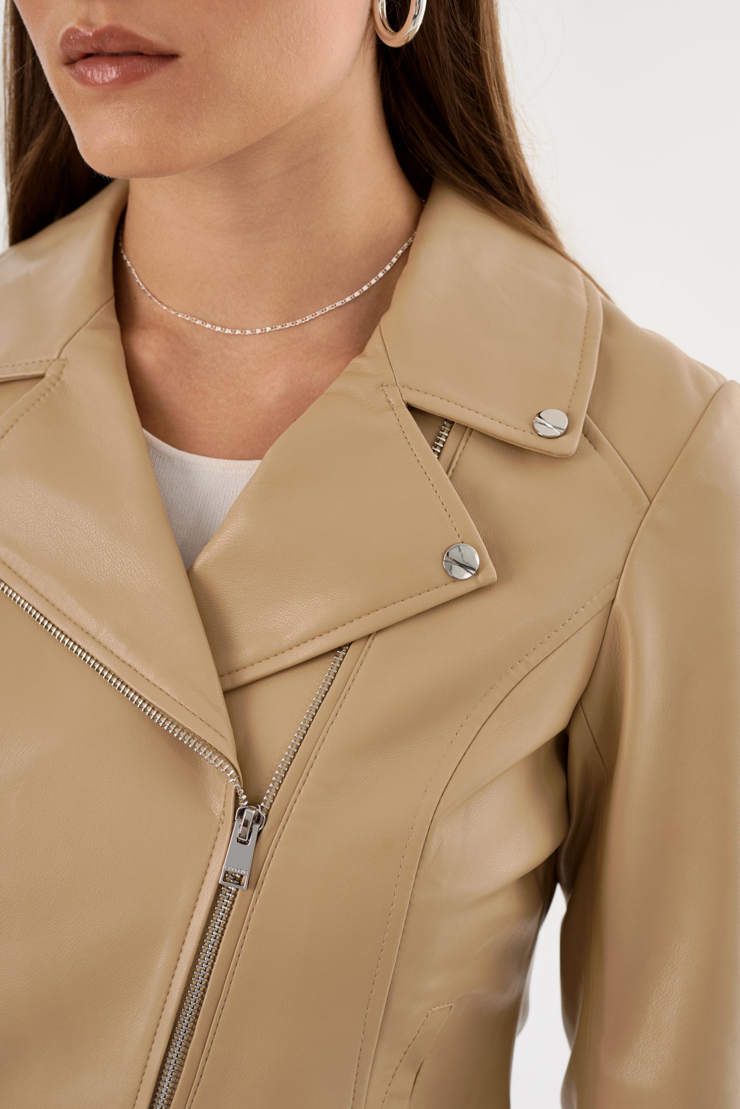 PASCALE | Fitted Faux Leather Jacket