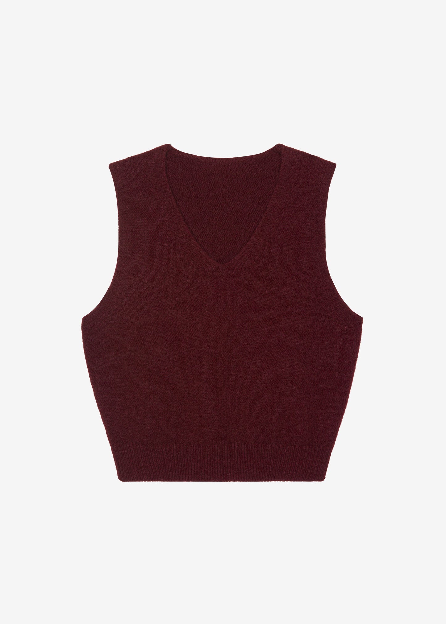 Pavia Knit Vest - Burgundy