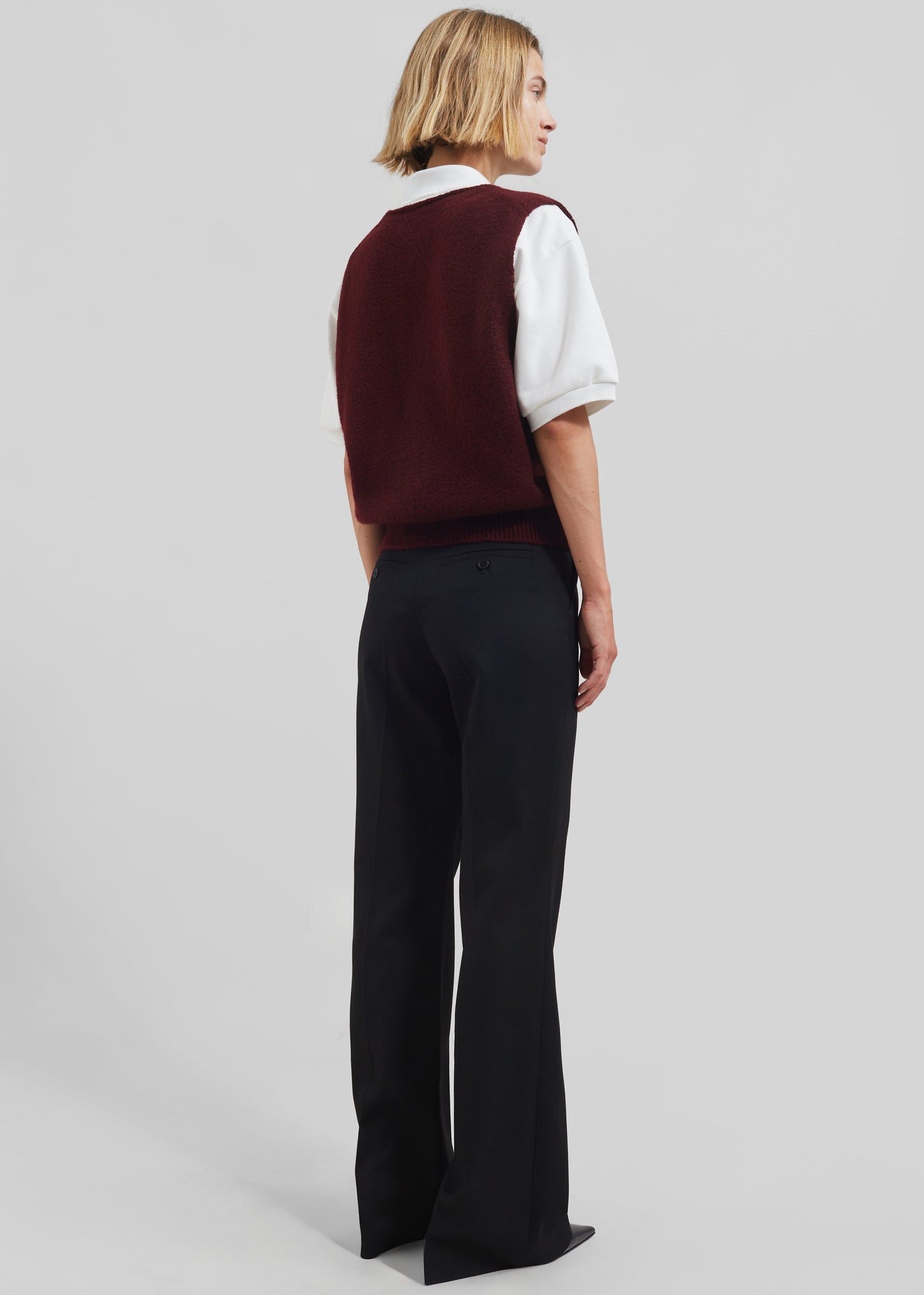 Pavia Knit Vest - Burgundy