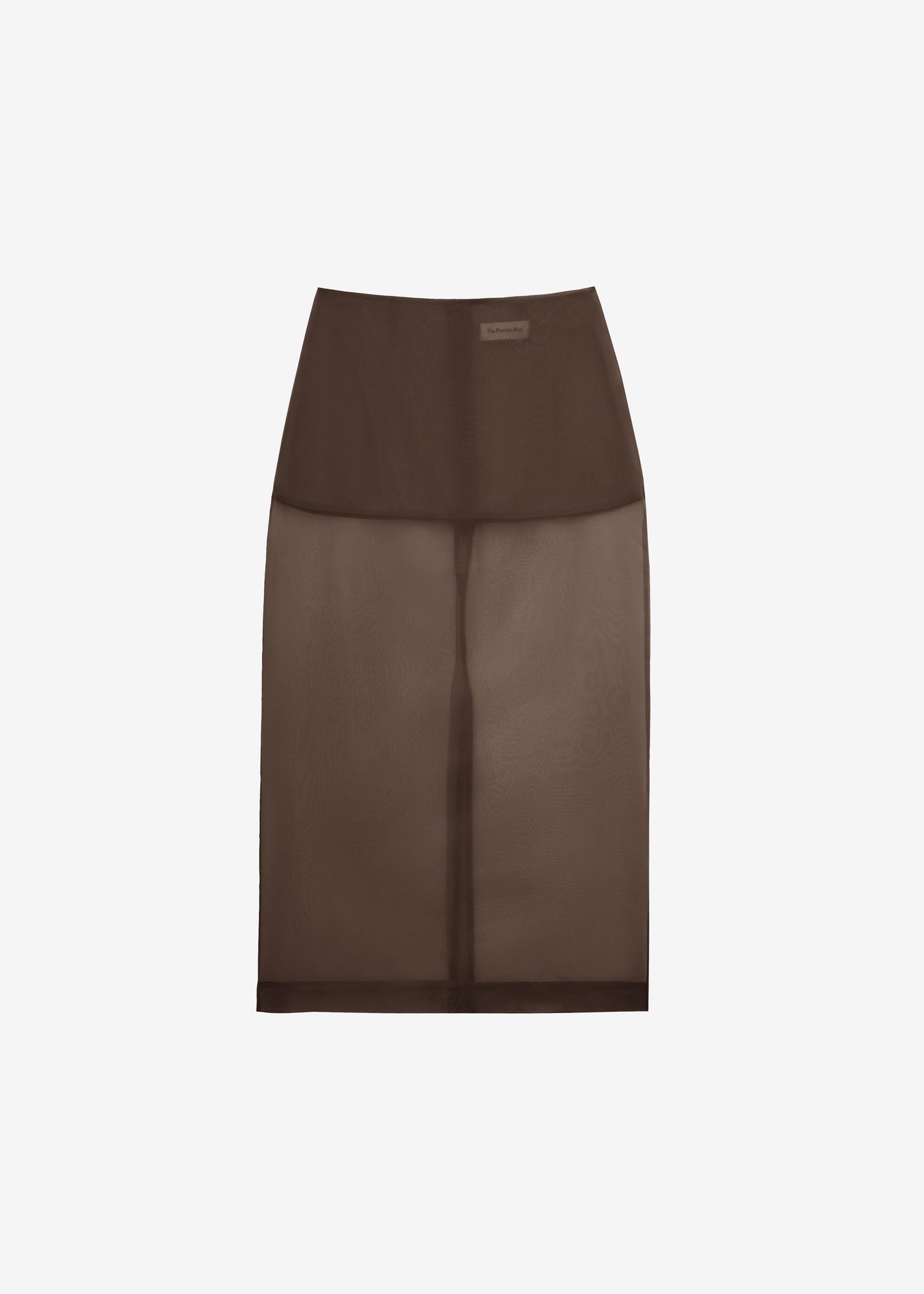 Peri Sheer Midi Skirt - Brown