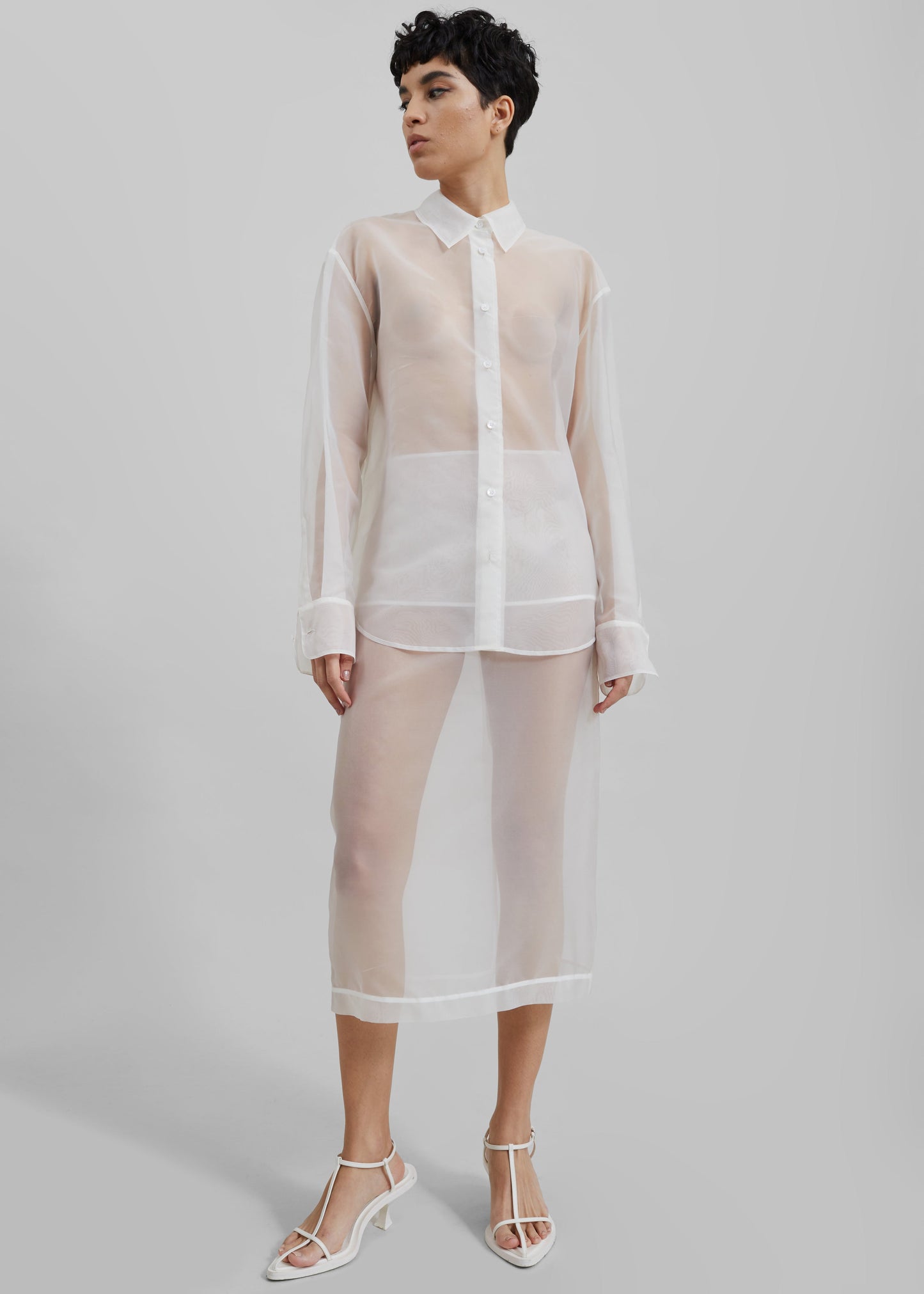 Peri Sheer Shirt - White