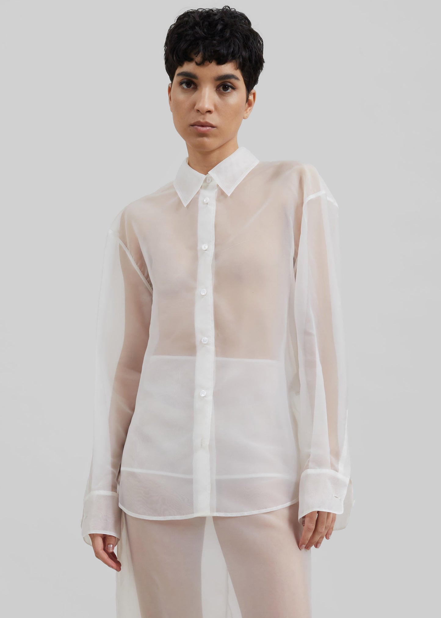 Peri Sheer Shirt - White