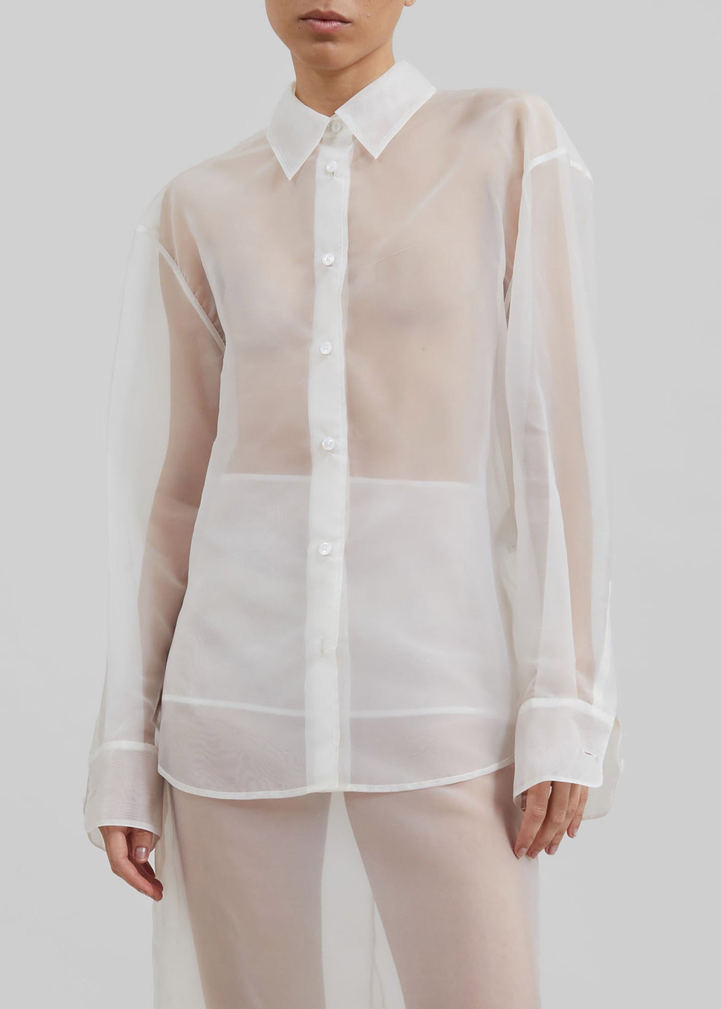 Peri Sheer Shirt - White