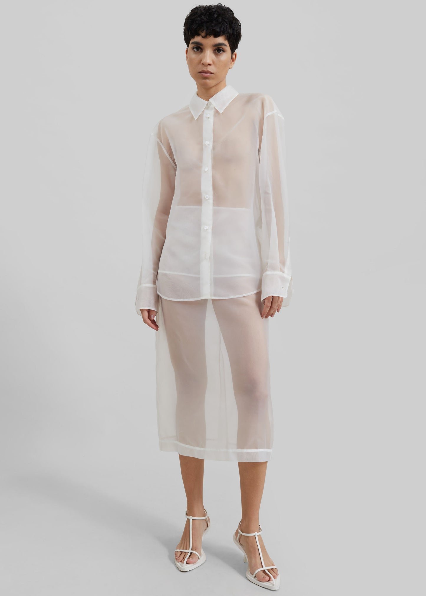 Peri Sheer Shirt - White